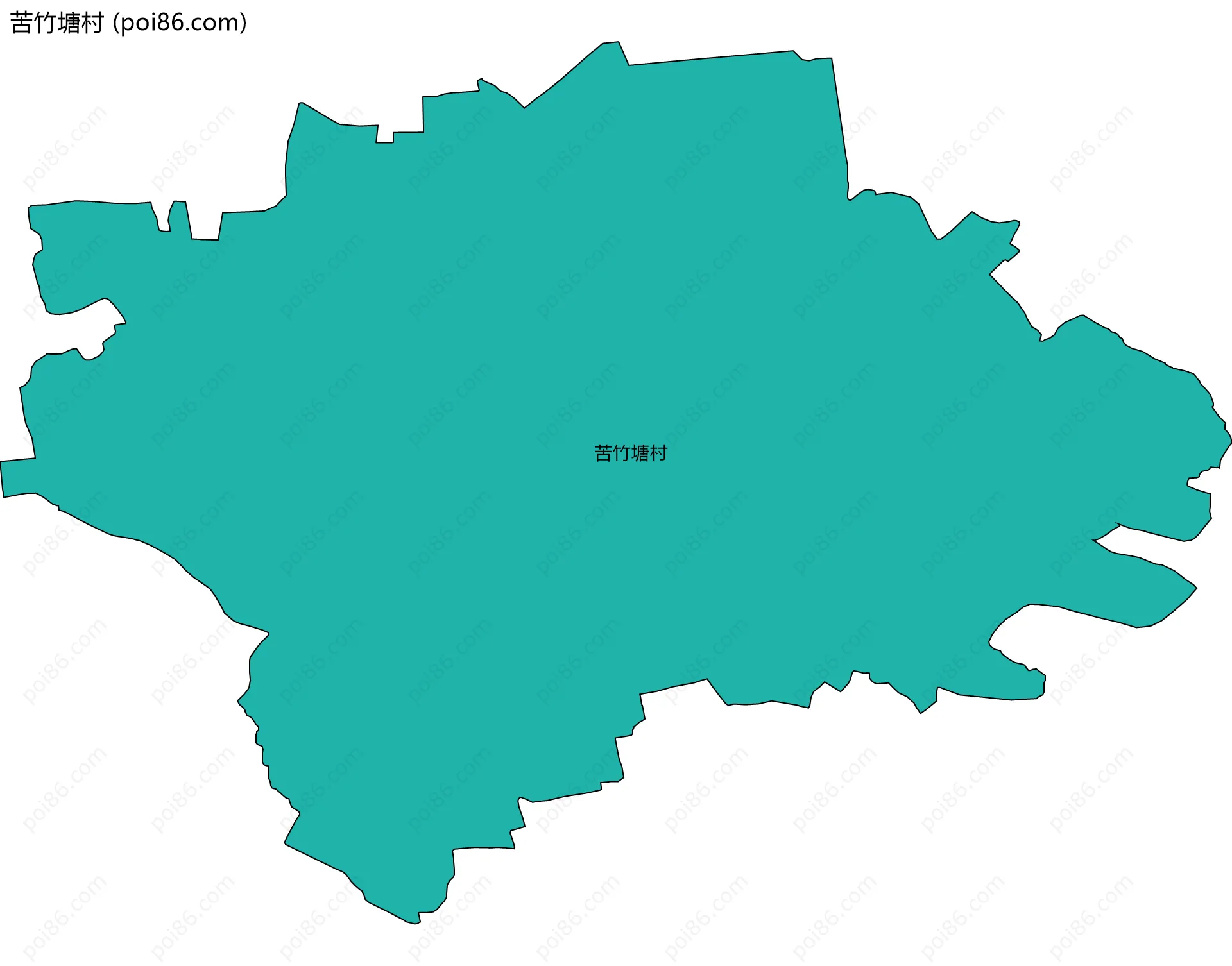 苦竹塘村边界地图