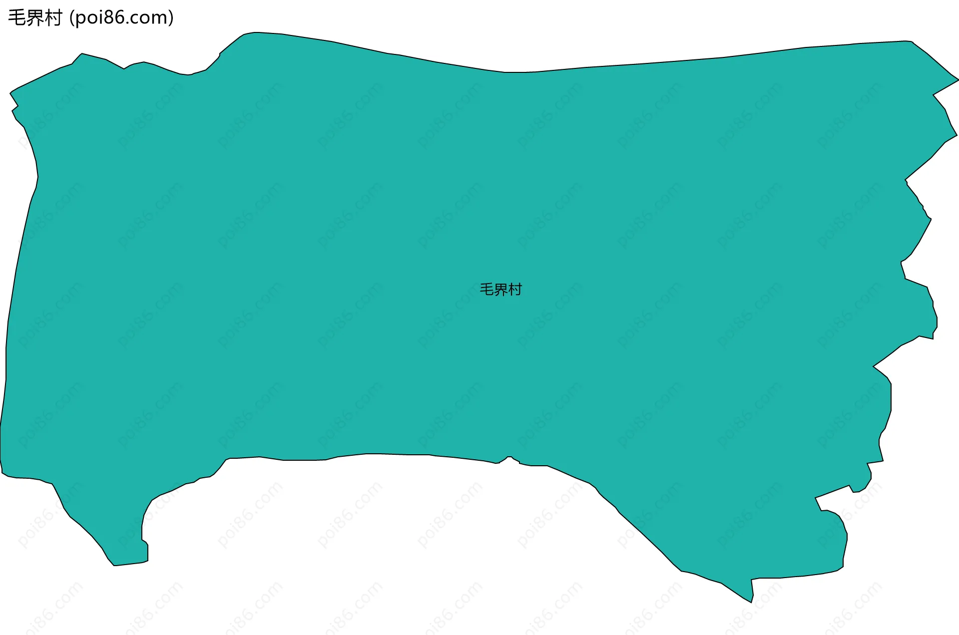 毛界村边界地图