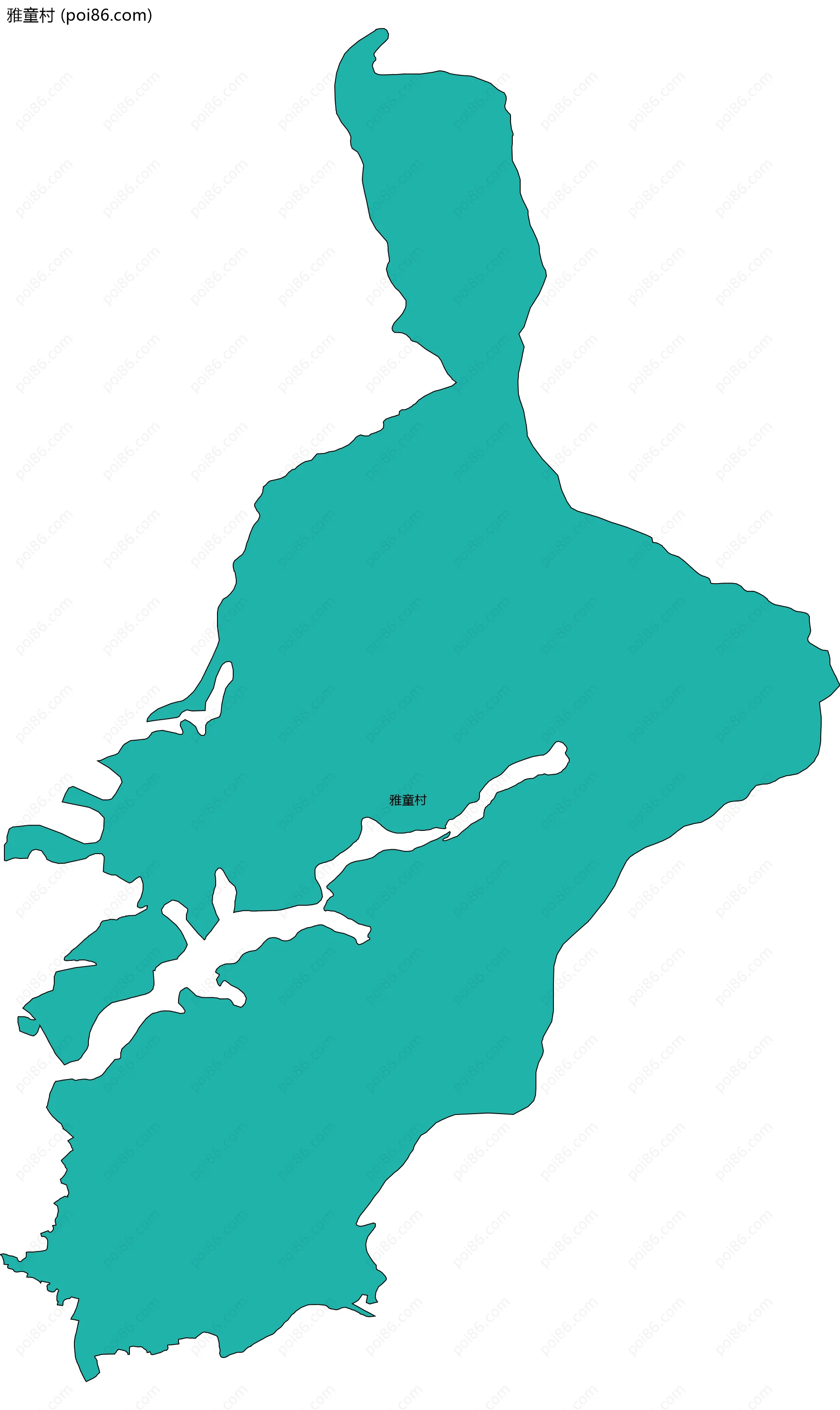 雅童村边界地图