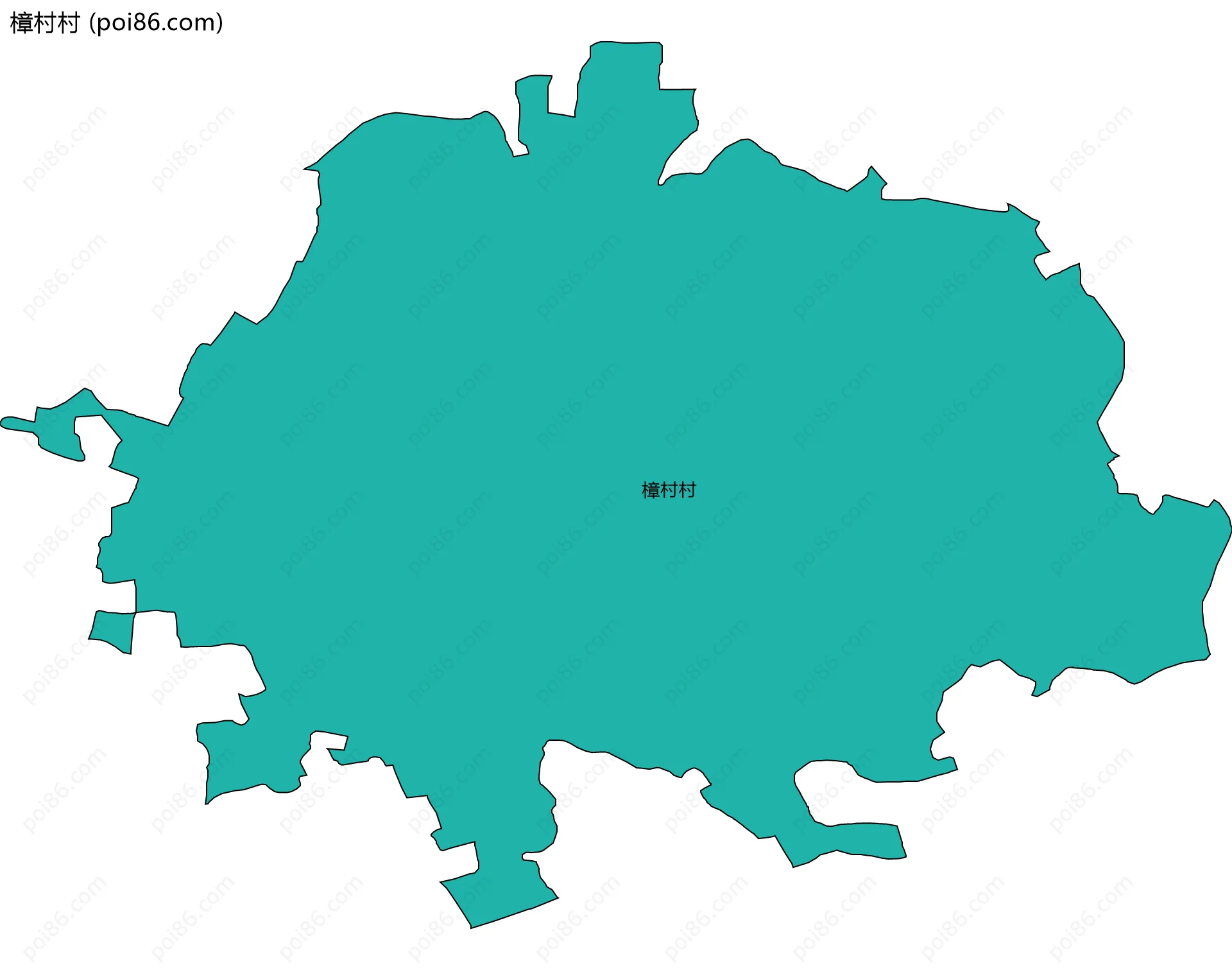 樟村村边界地图