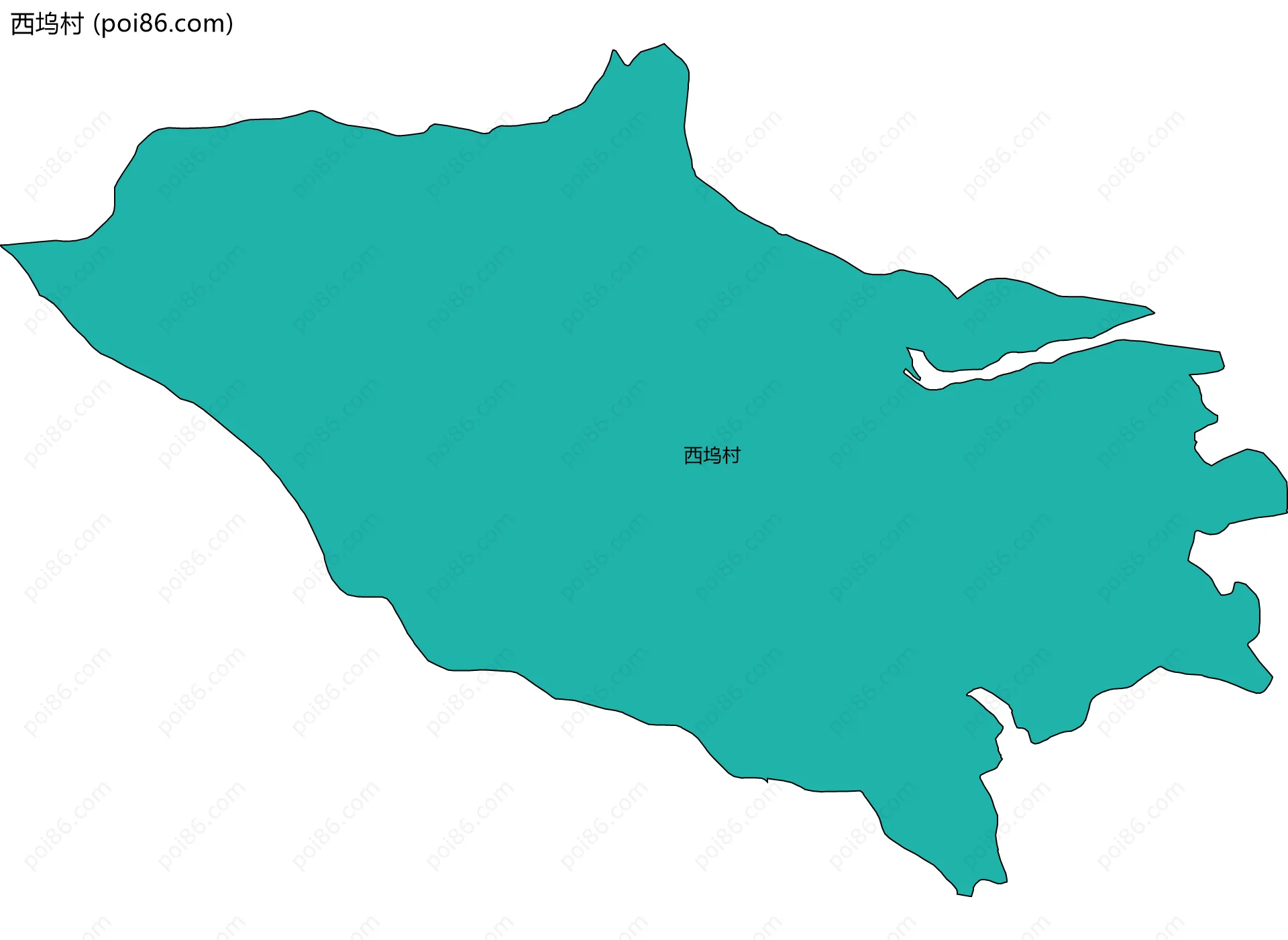 西坞村边界地图