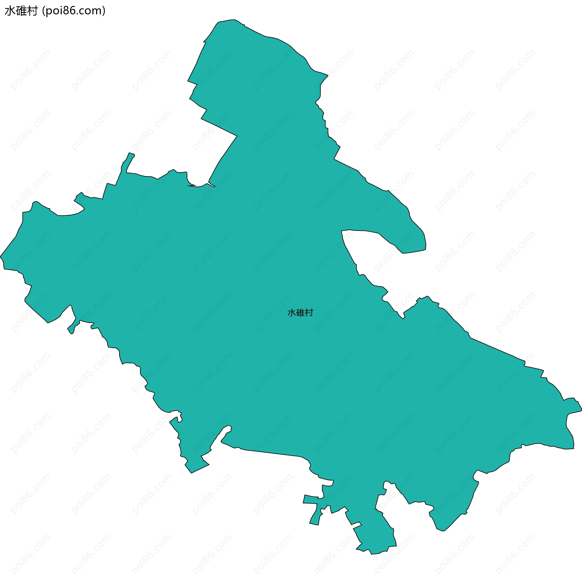 水碓村边界地图