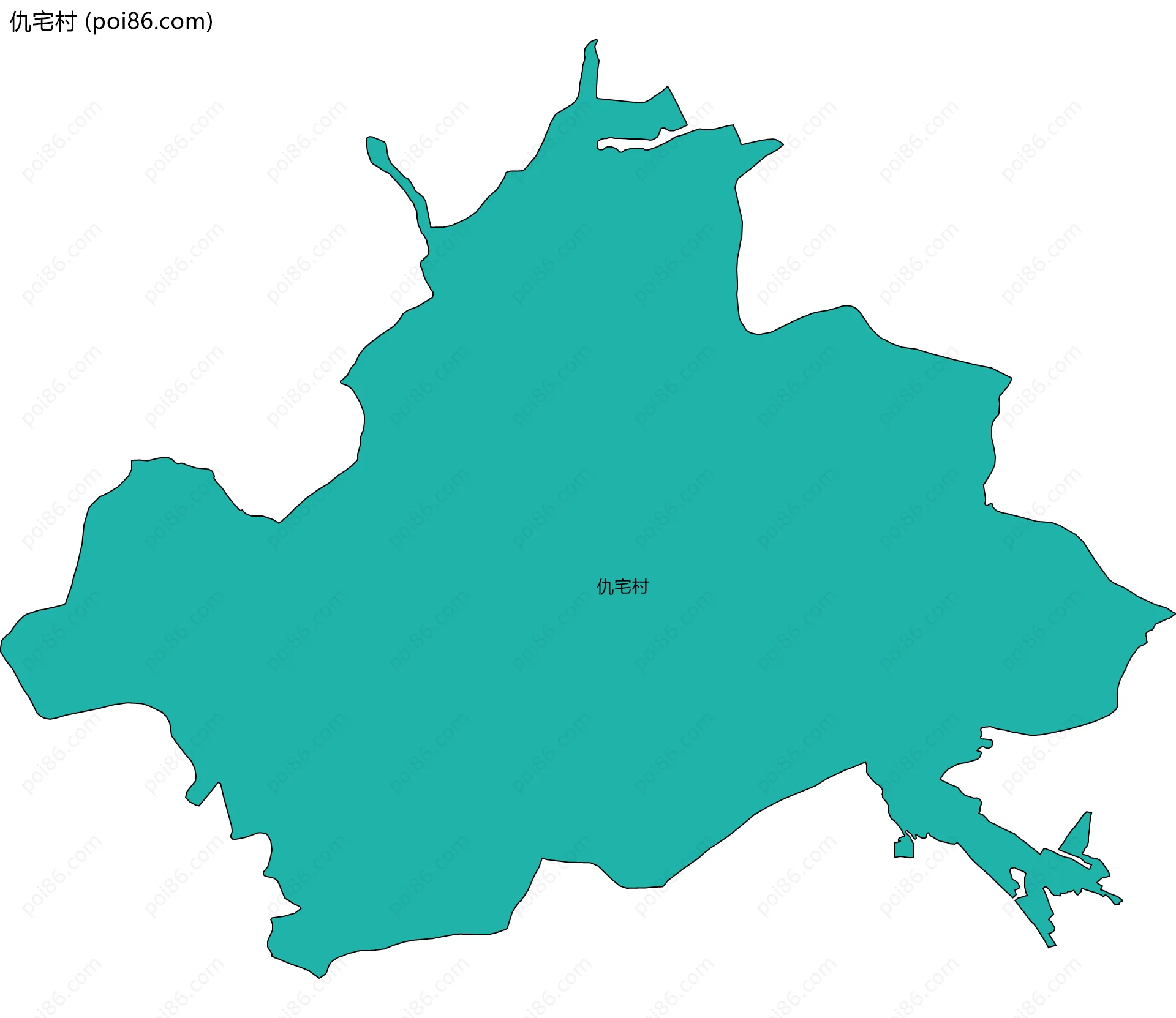 仇宅村边界地图