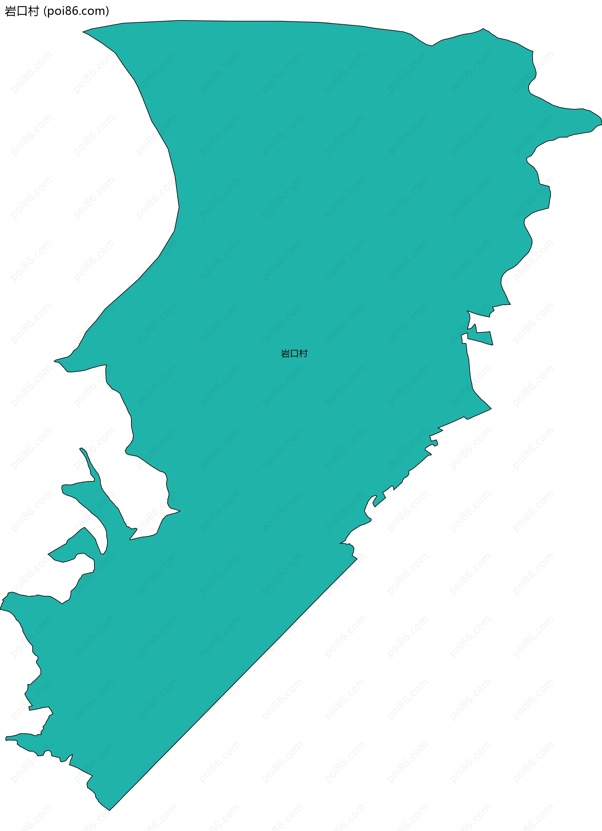 岩口村边界地图