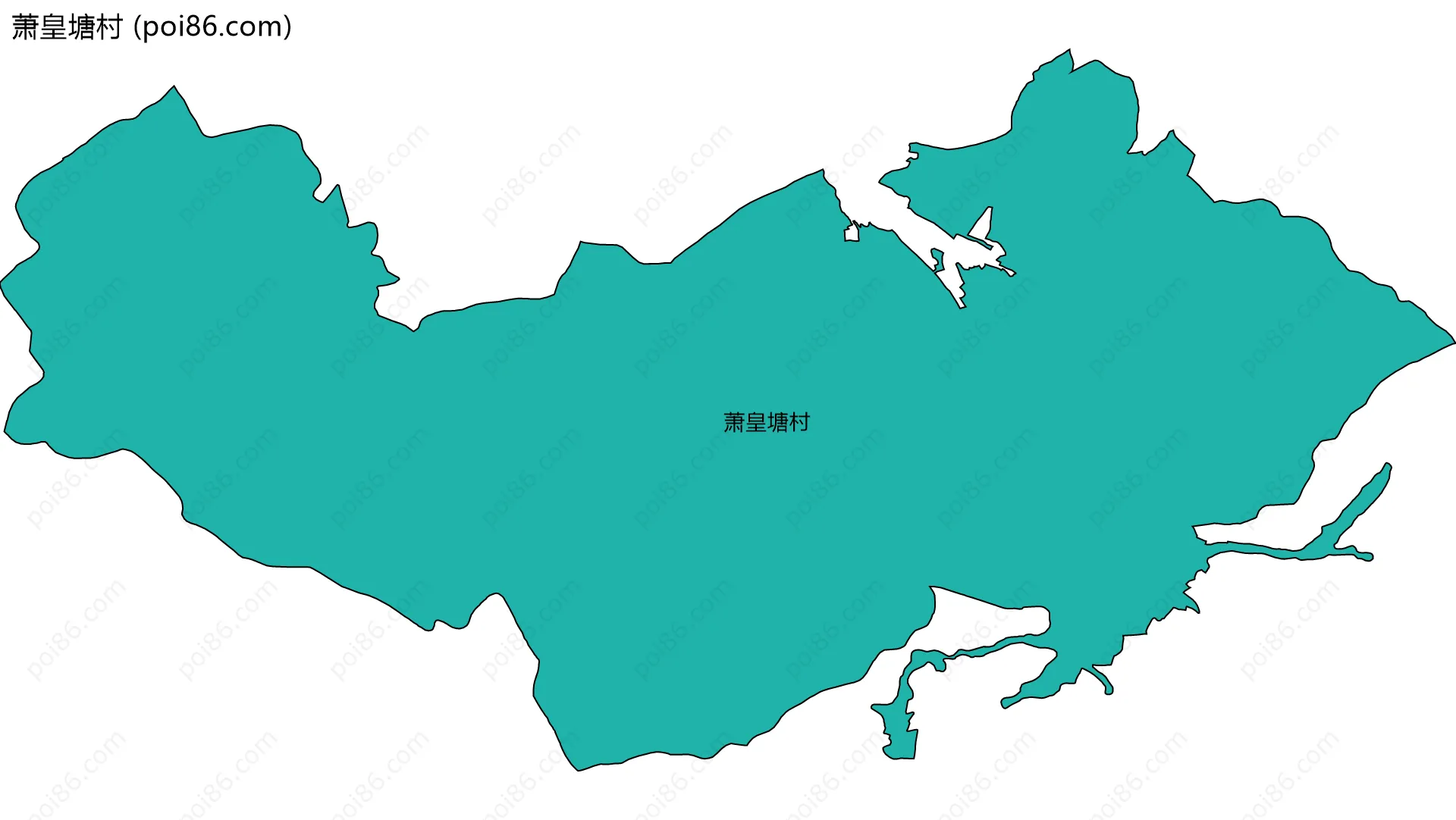 萧皇塘村边界地图