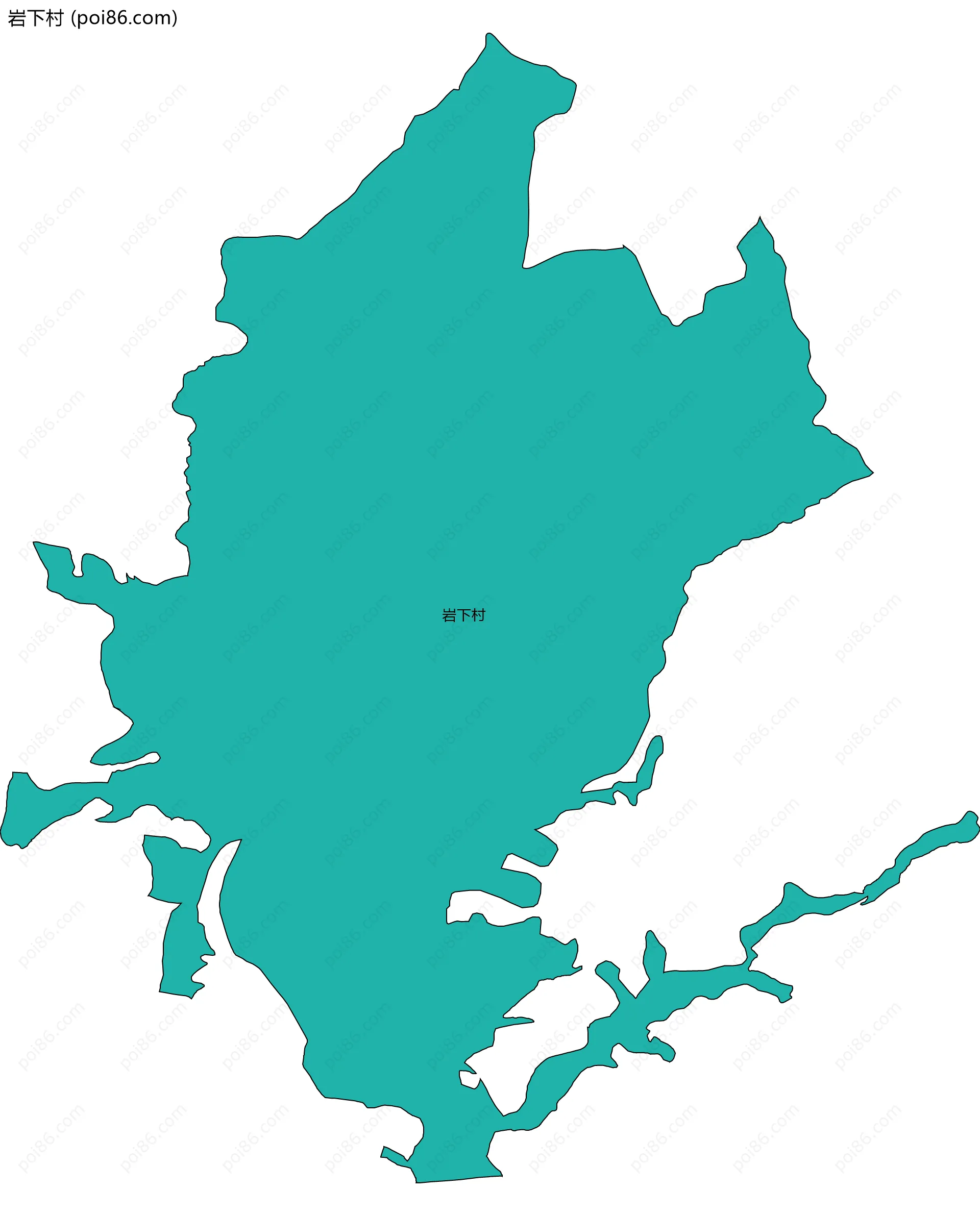 岩下村边界地图