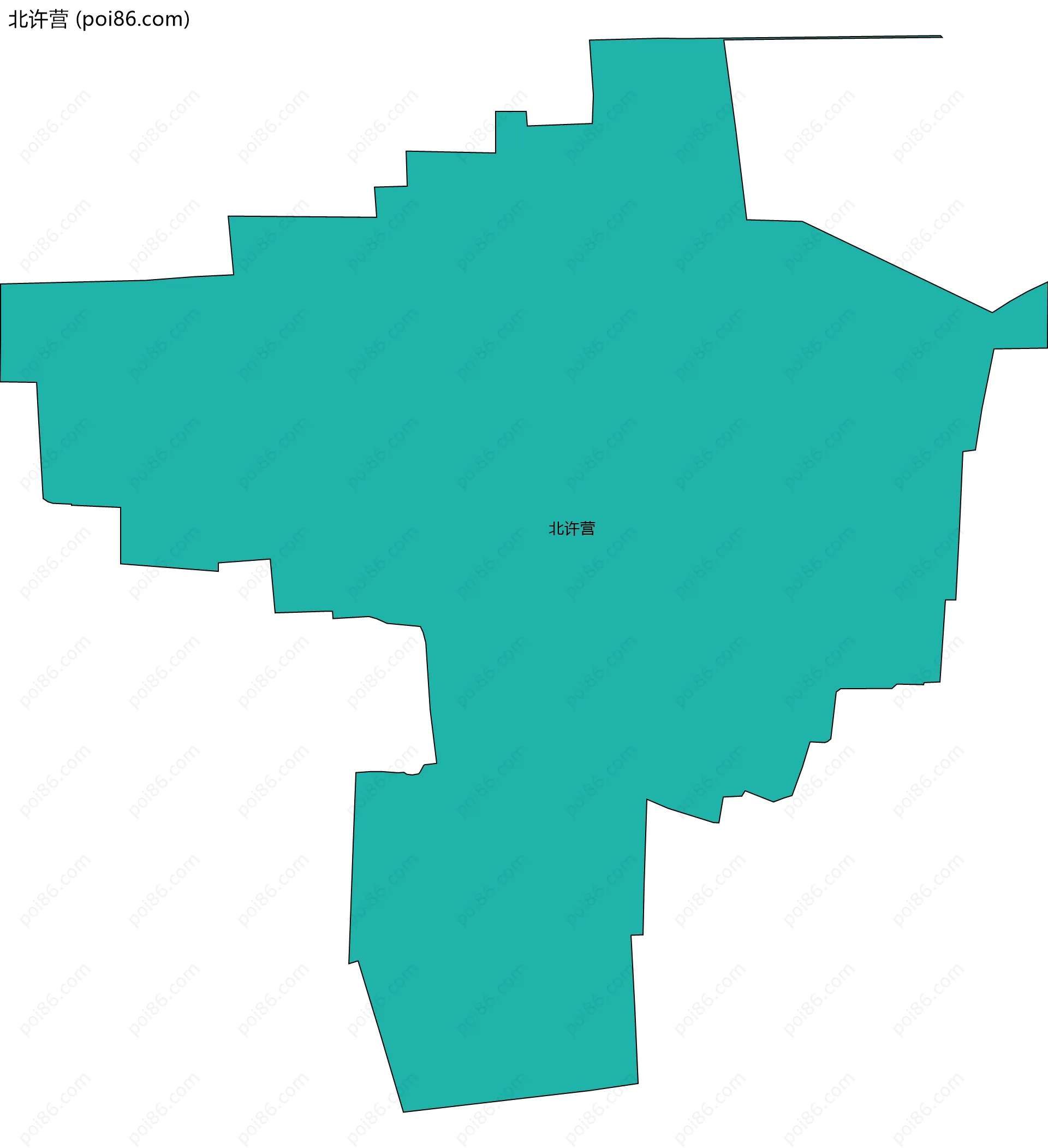 北许营边界地图