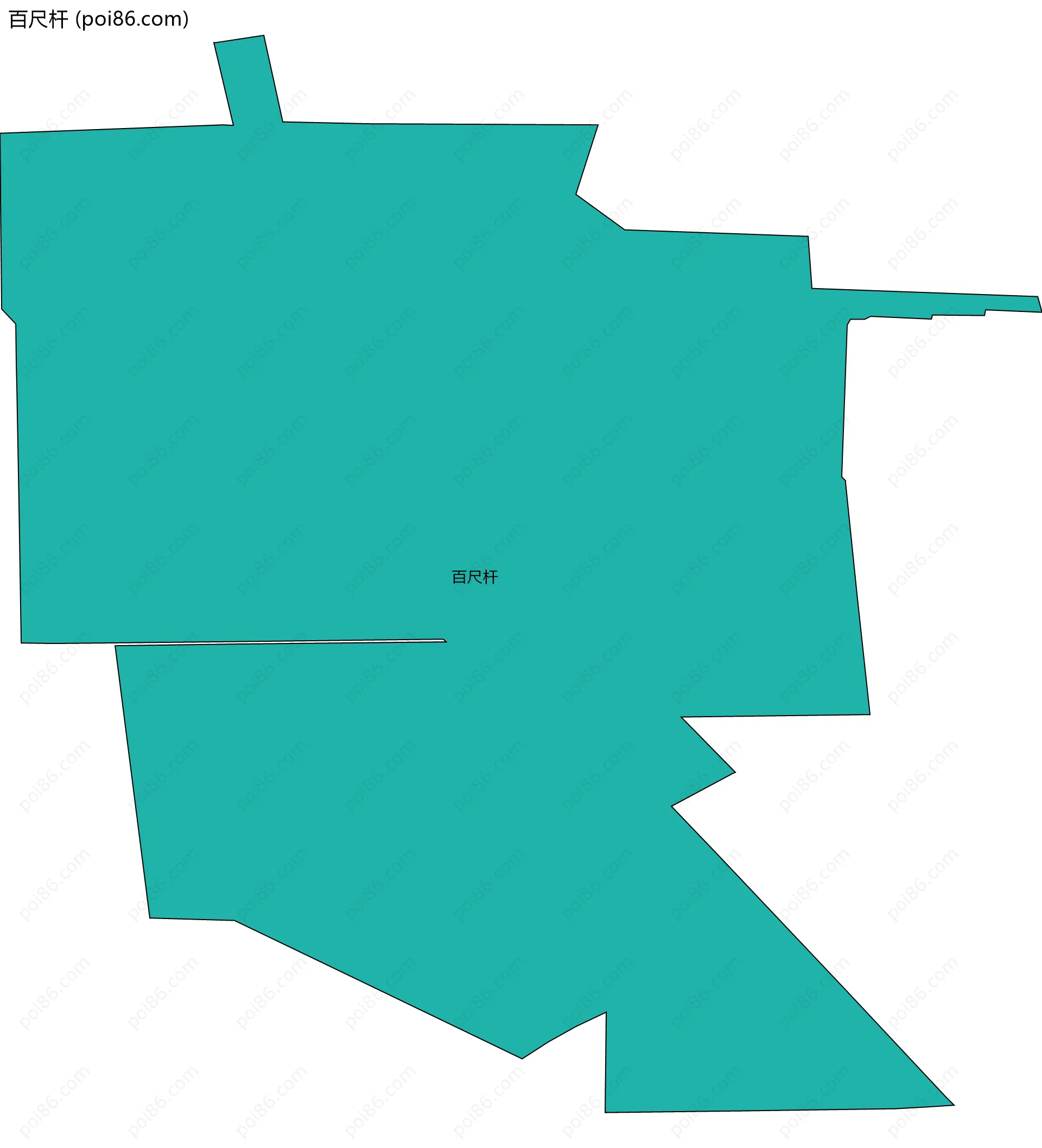 百尺杆边界地图