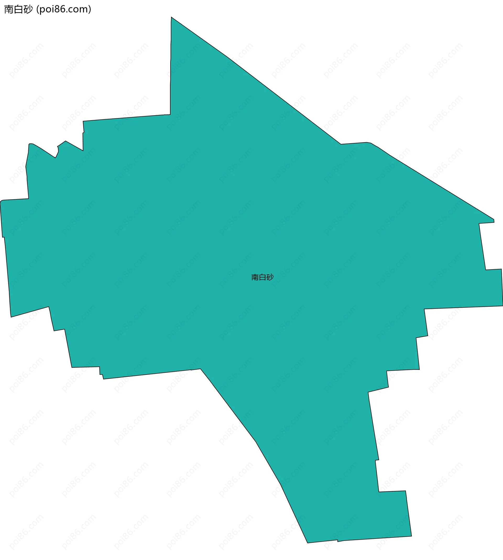 南白砂边界地图