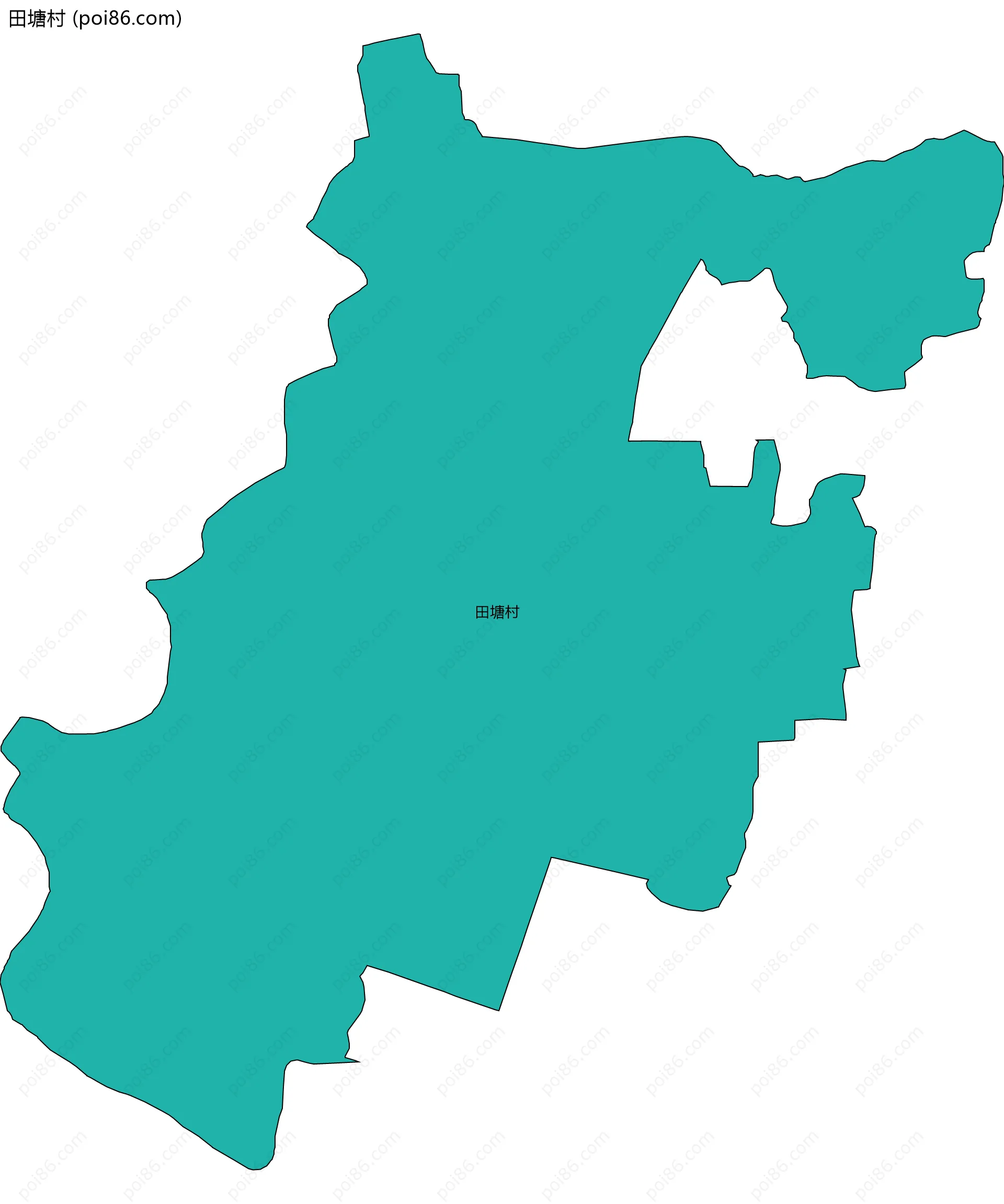 田塘村边界地图