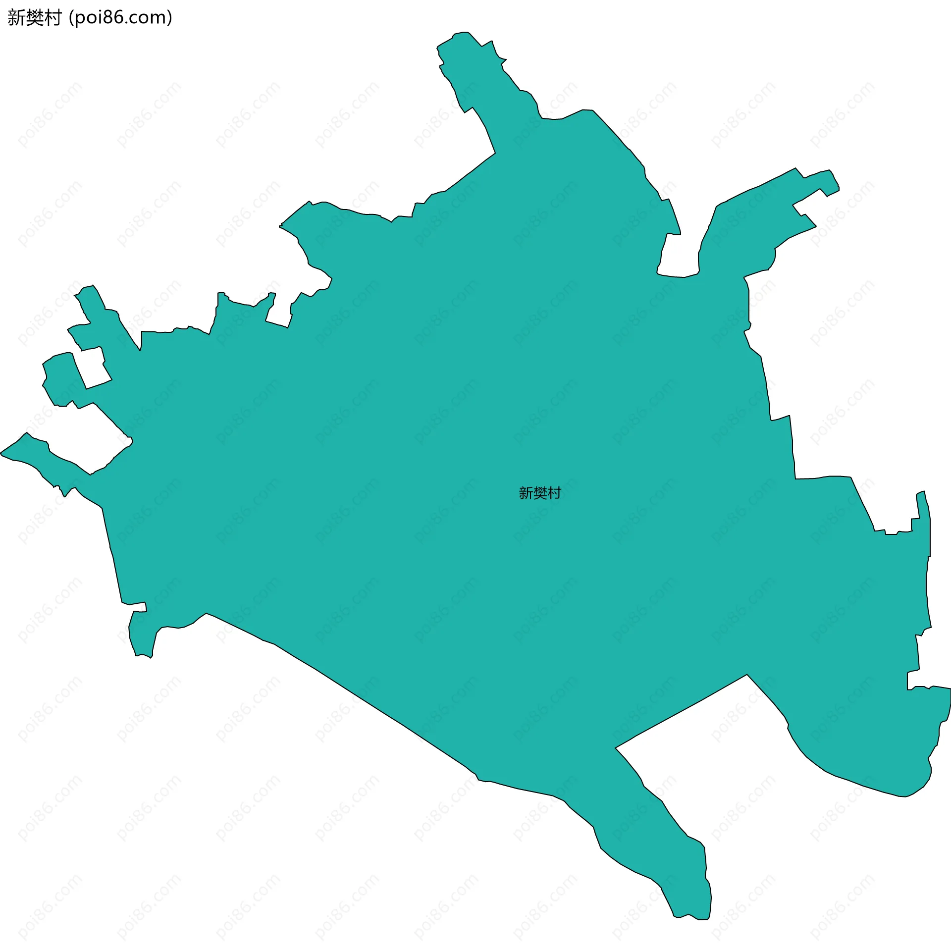 新樊村边界地图