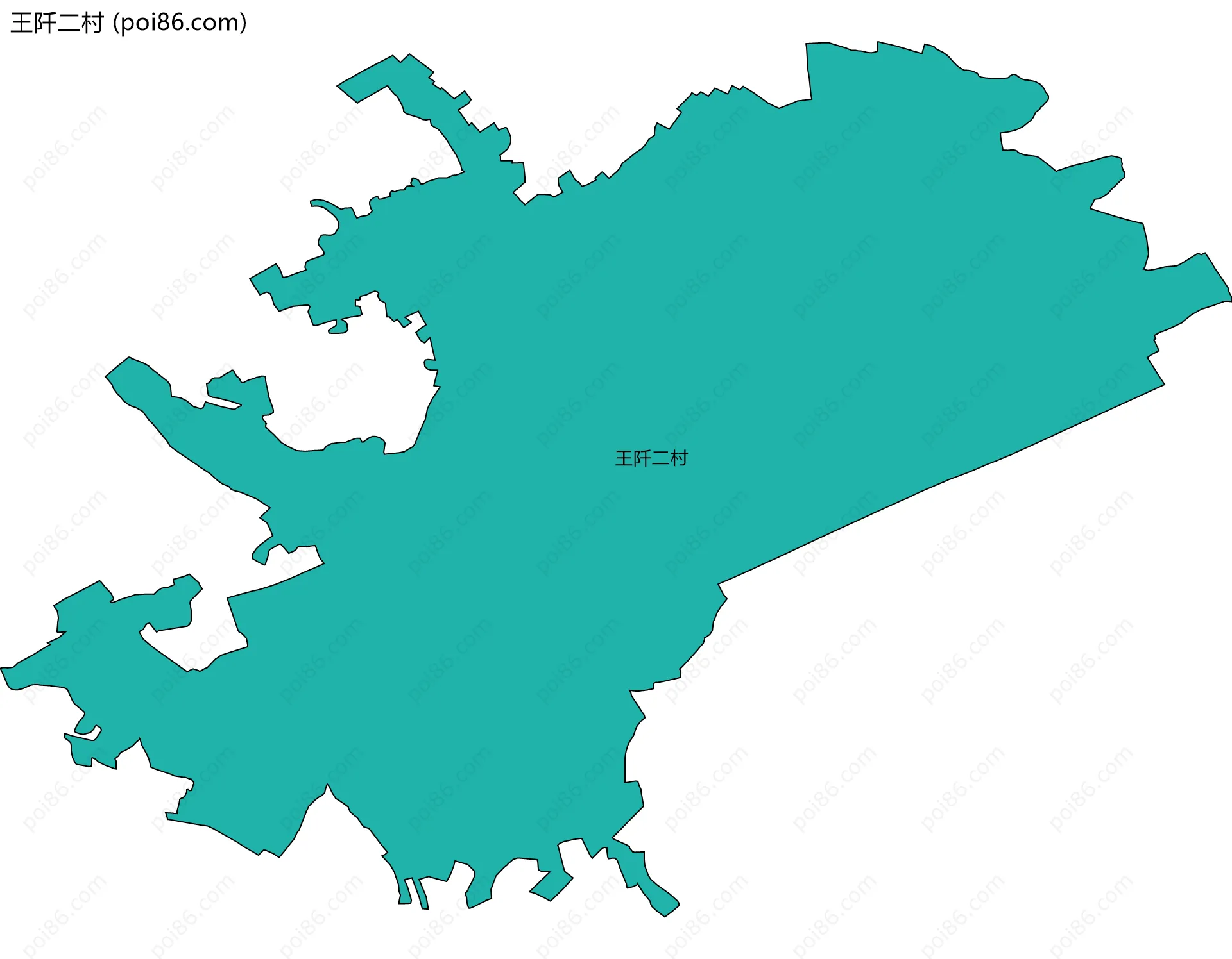 王阡二村边界地图