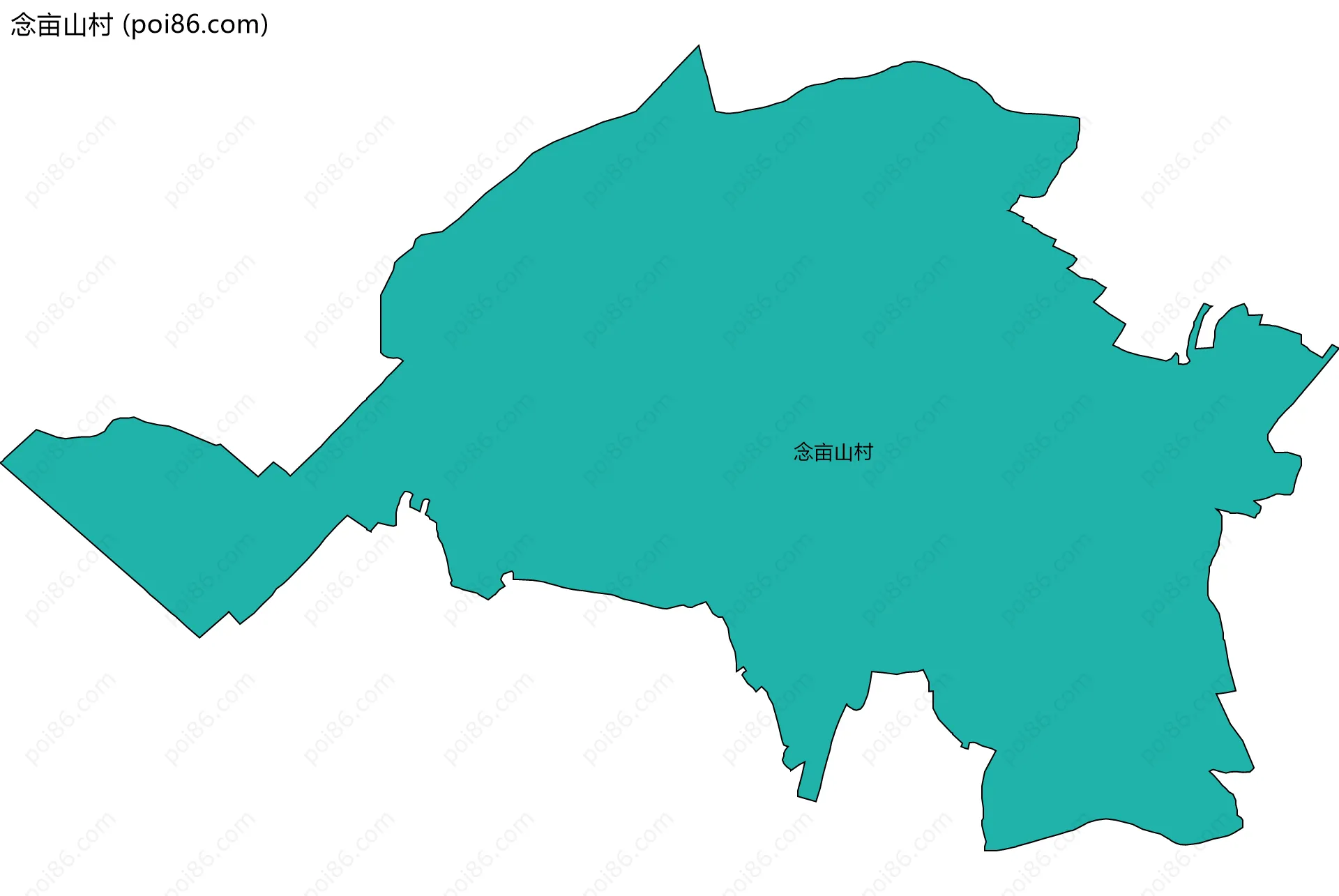 念亩山村边界地图