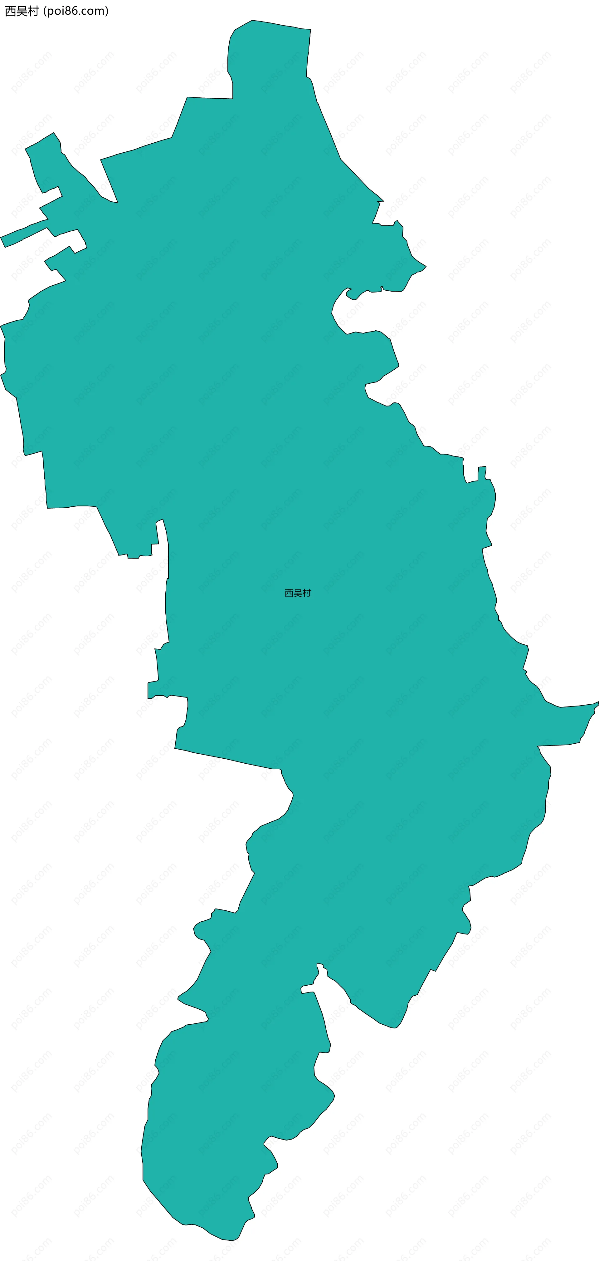 西吴村边界地图