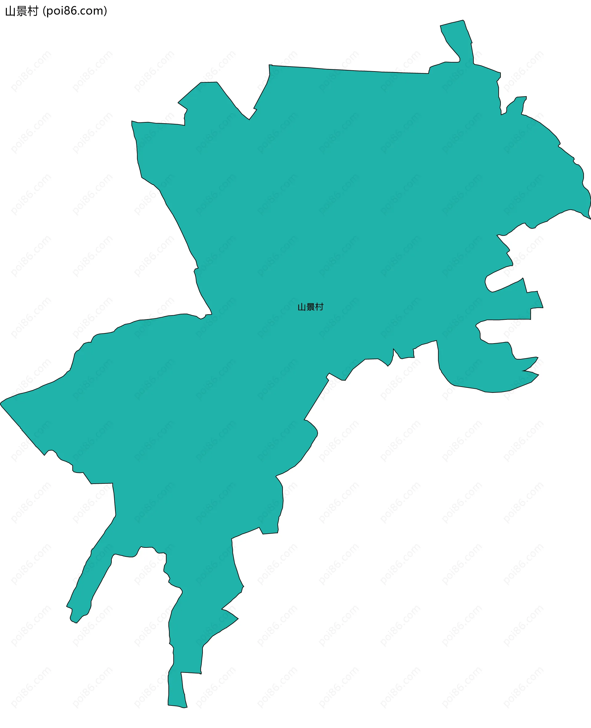 山景村边界地图