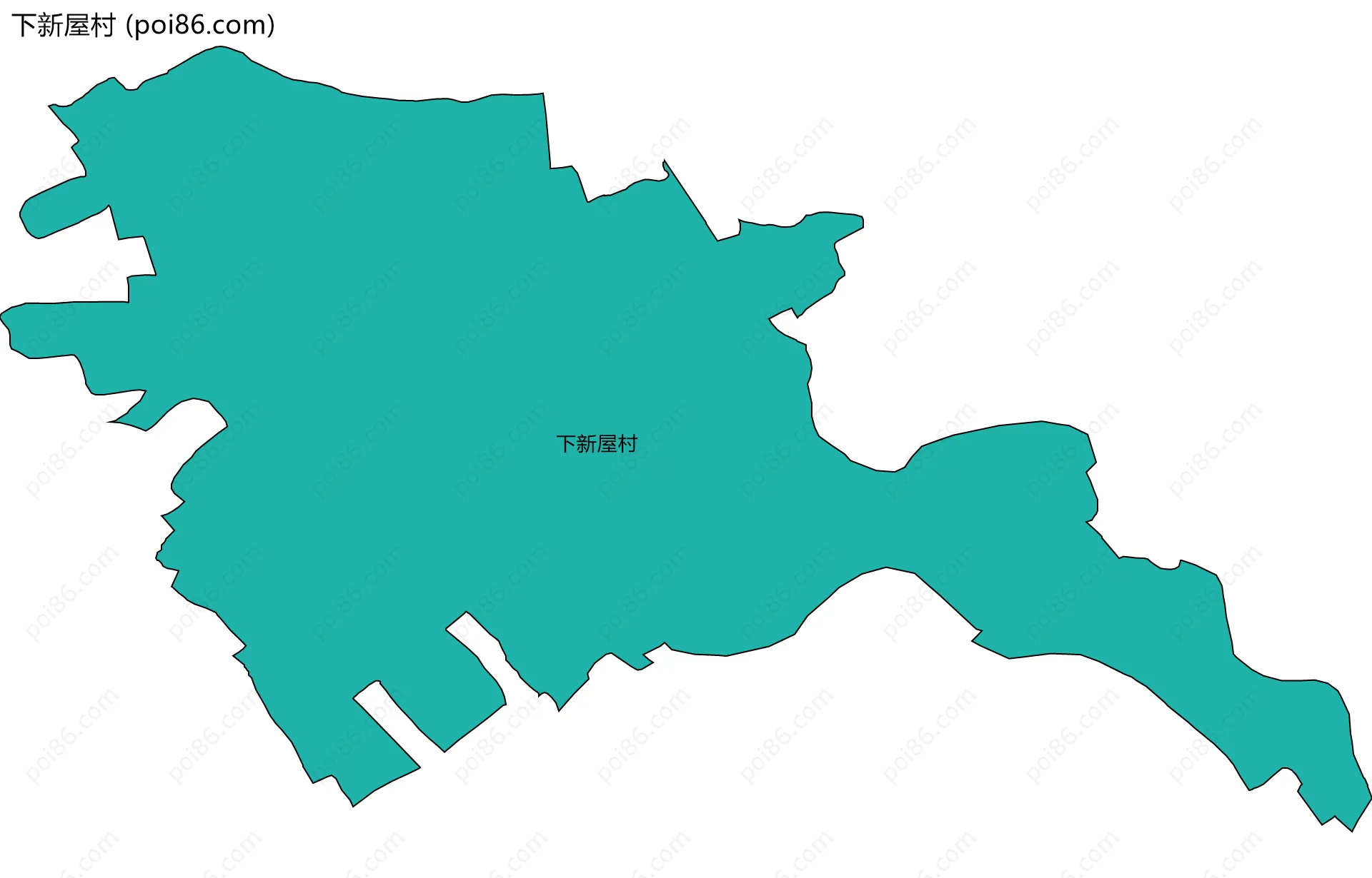 下新屋村边界地图