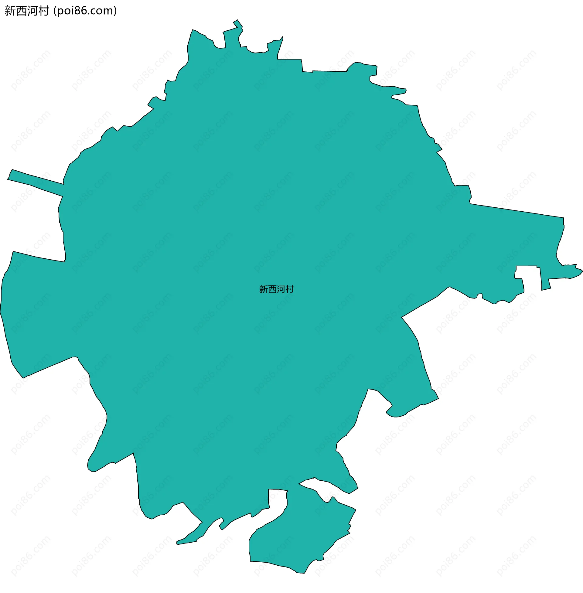 新西河村边界地图