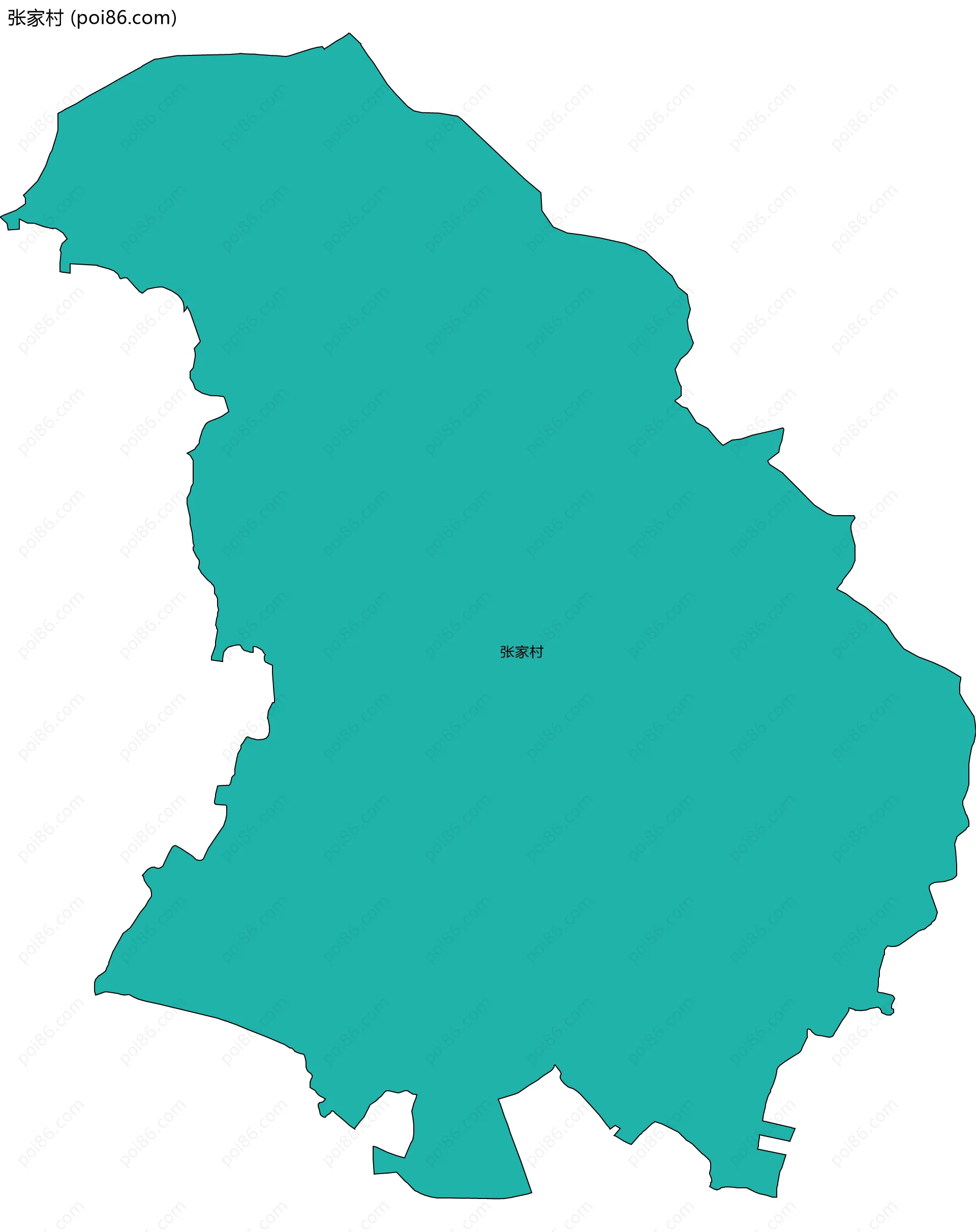 张家村边界地图