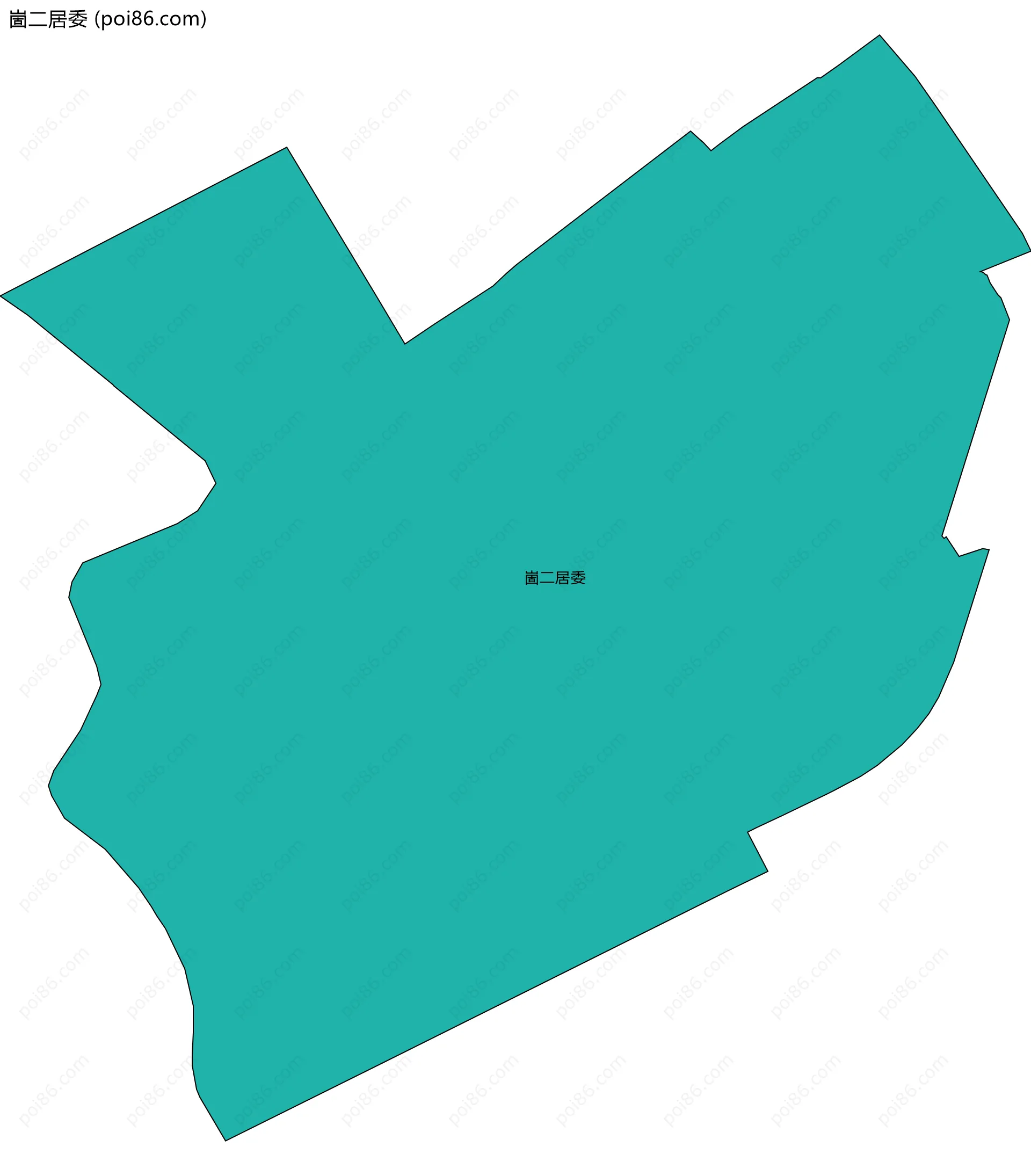 崮二居委边界地图