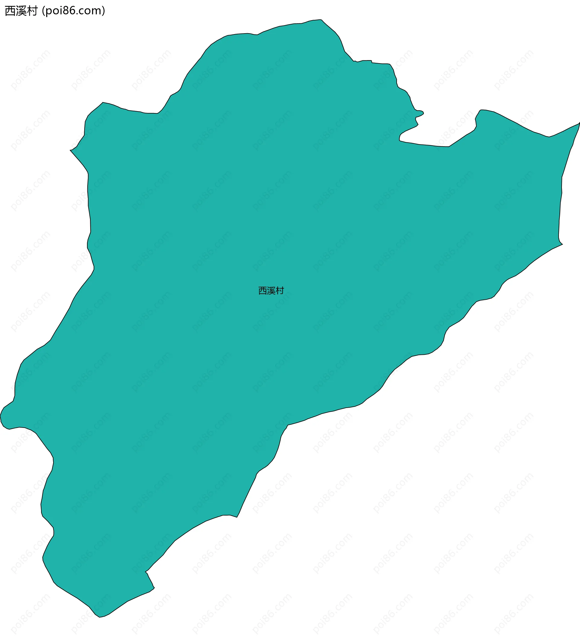 西溪村边界地图