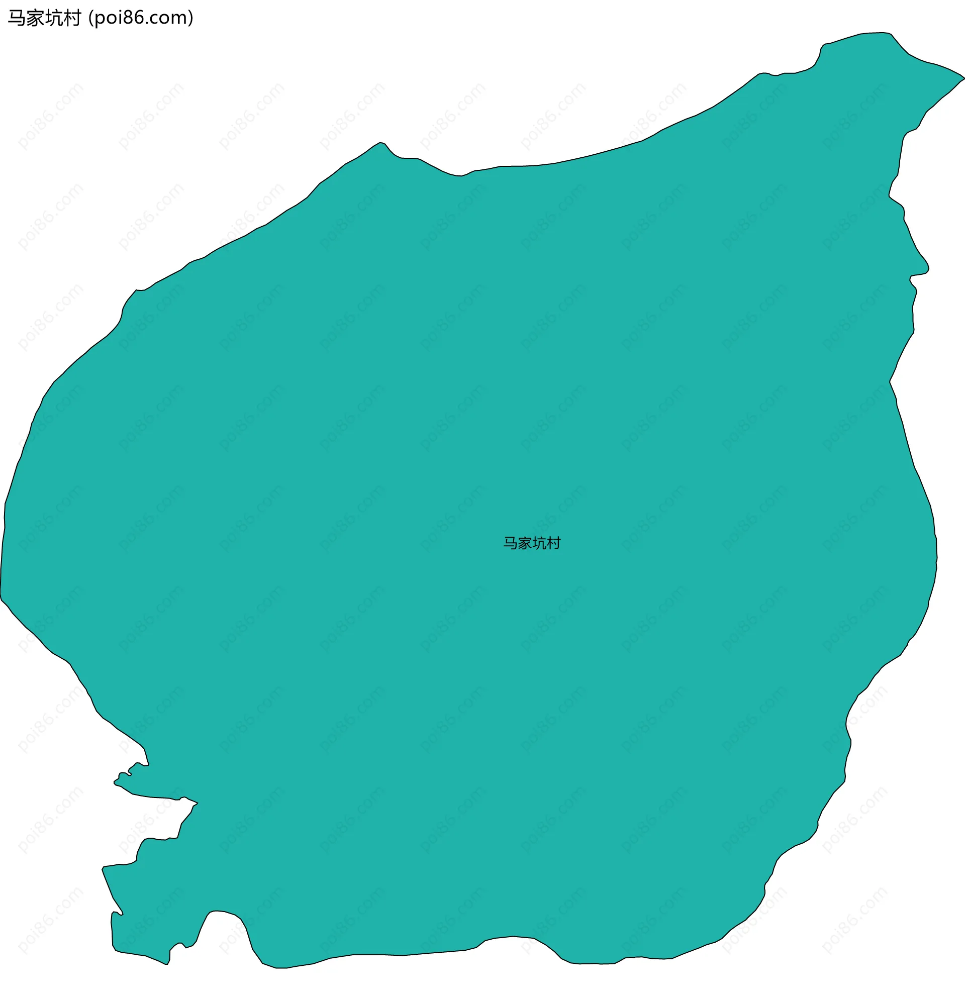 马家坑村边界地图