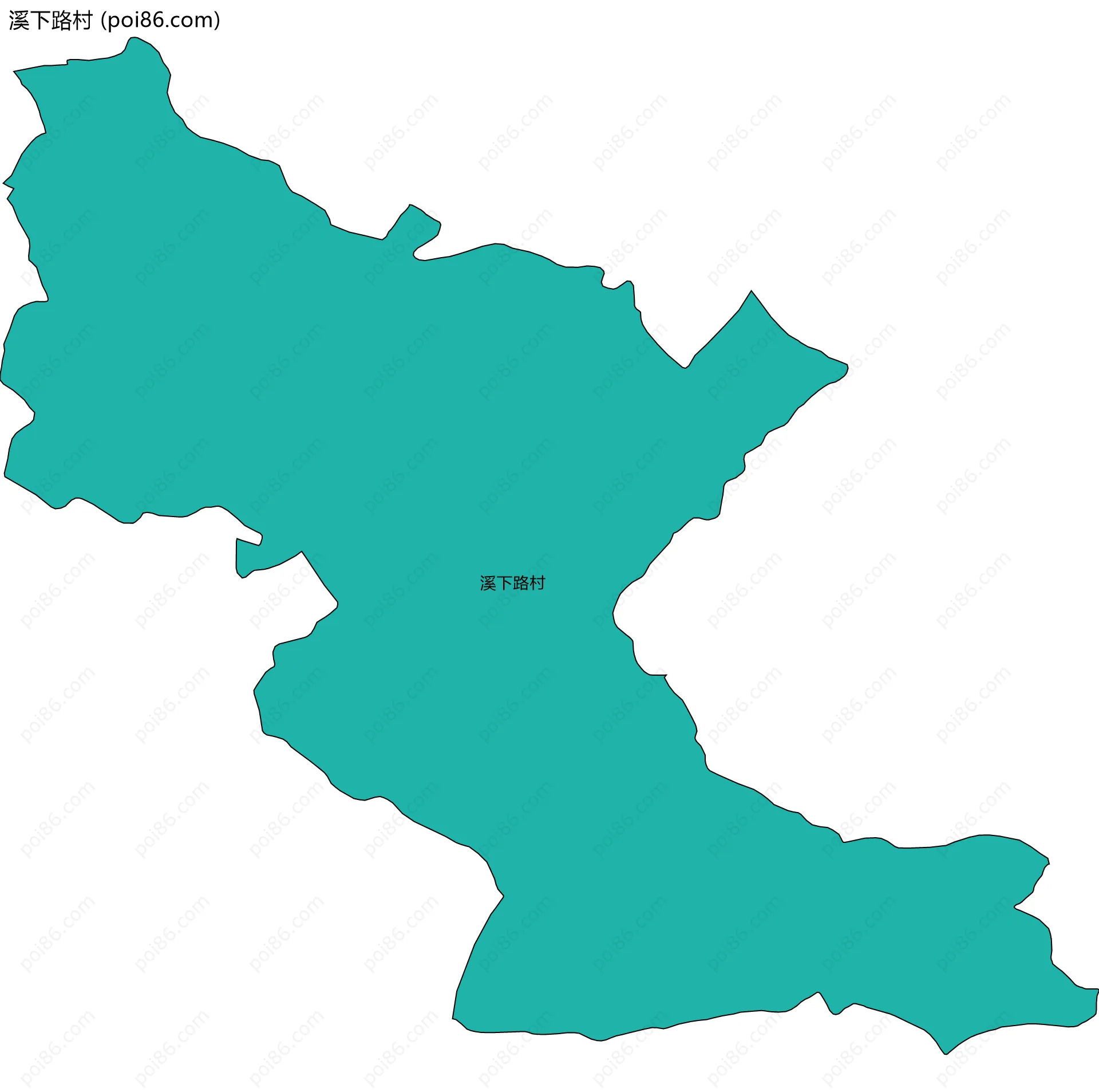 溪下路村边界地图