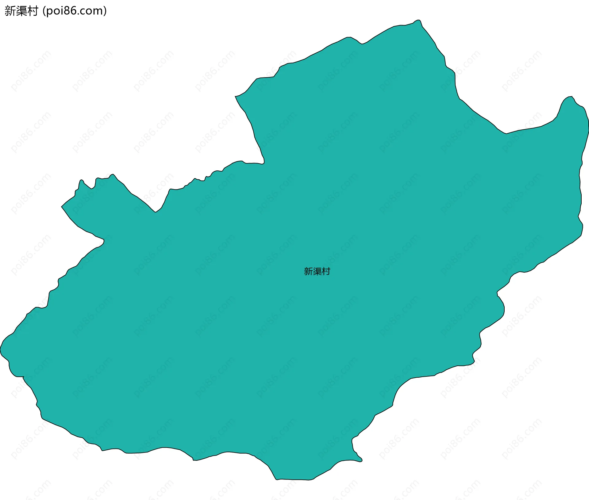 新渠村边界地图