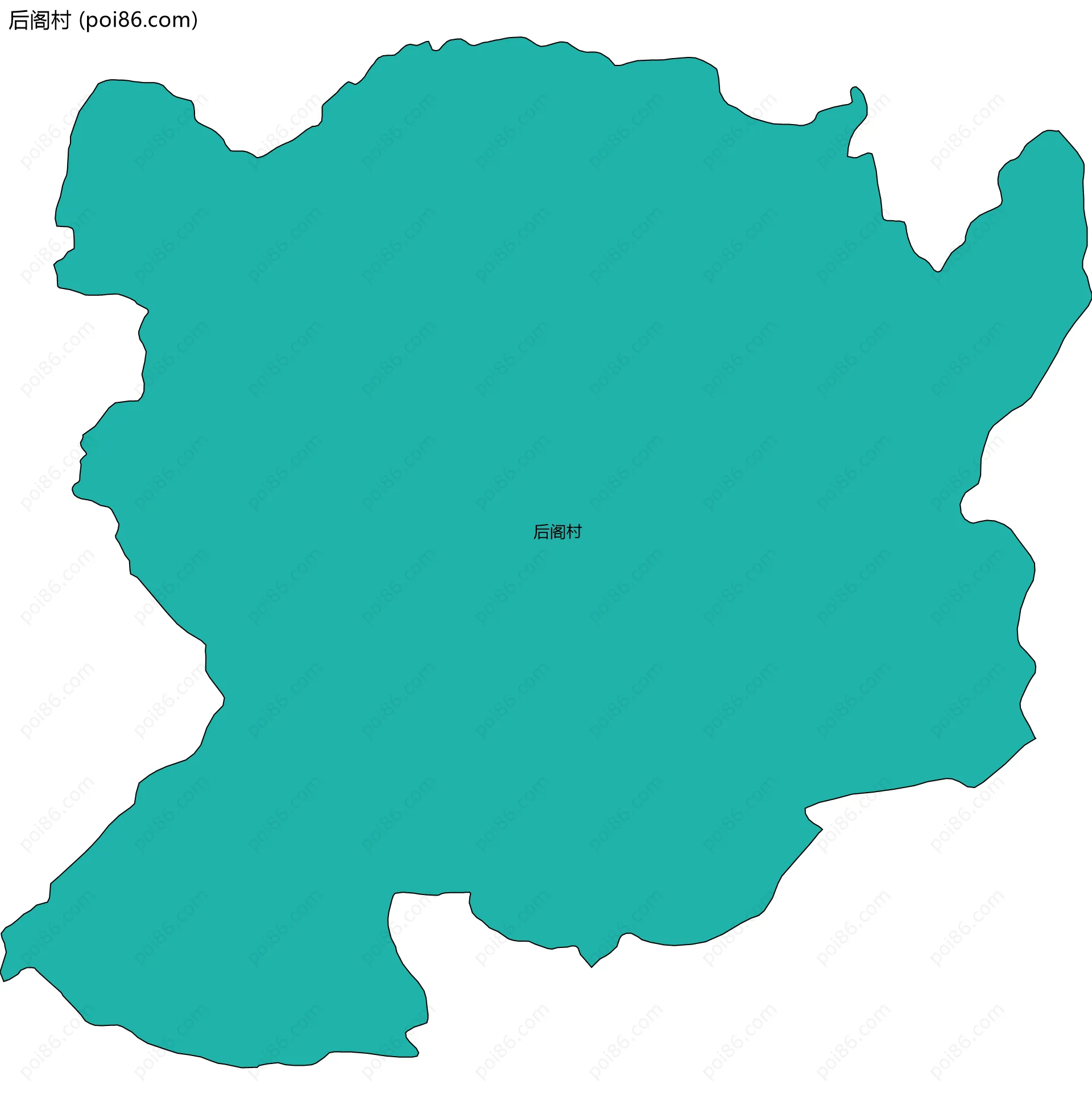 后阁村边界地图