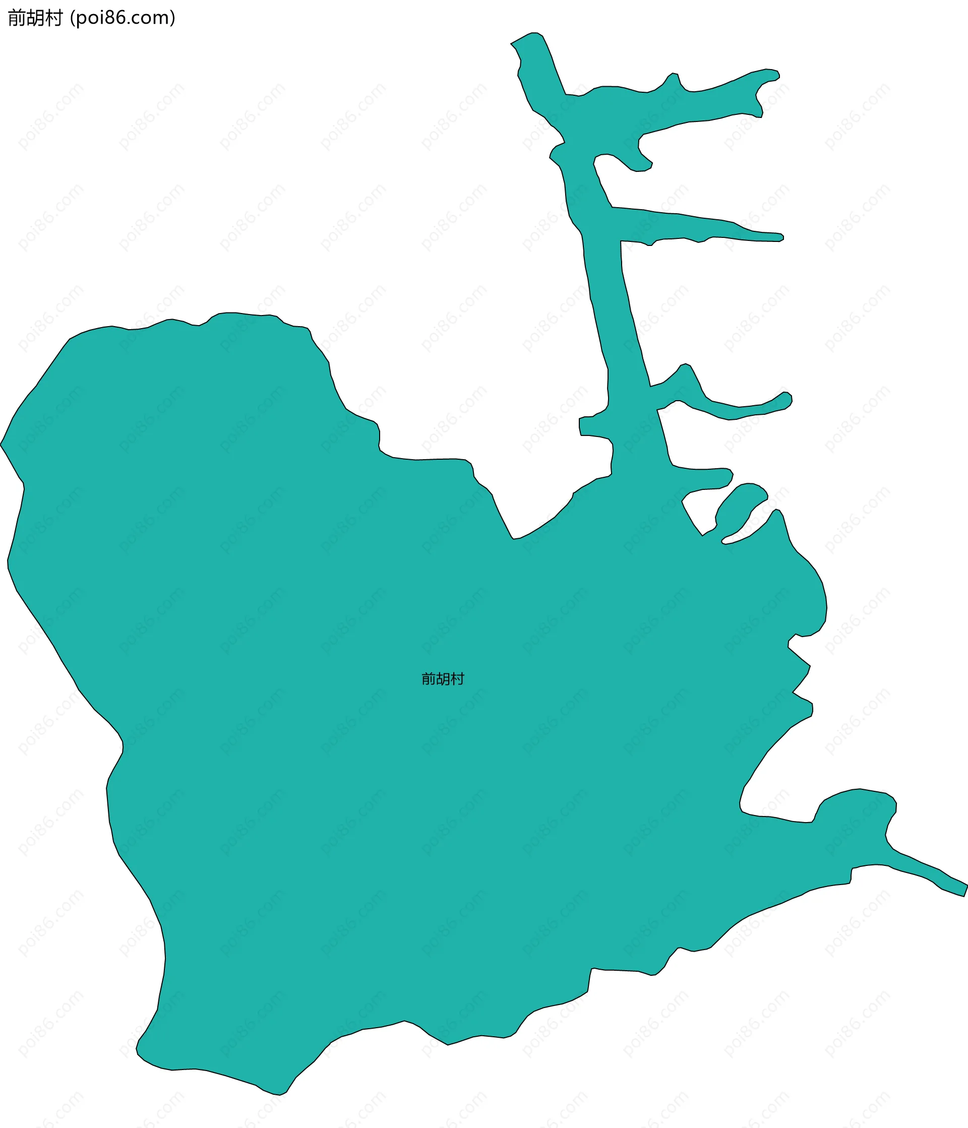 前胡村边界地图