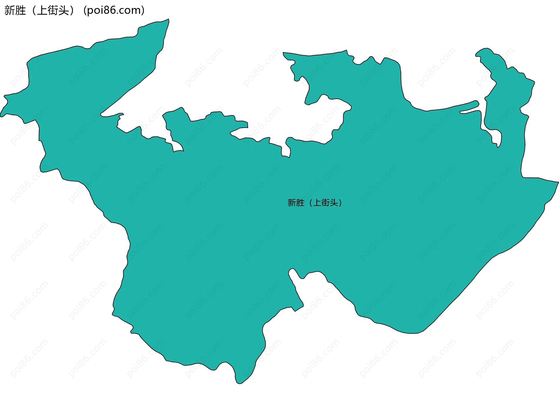 新胜（上街头）边界地图
