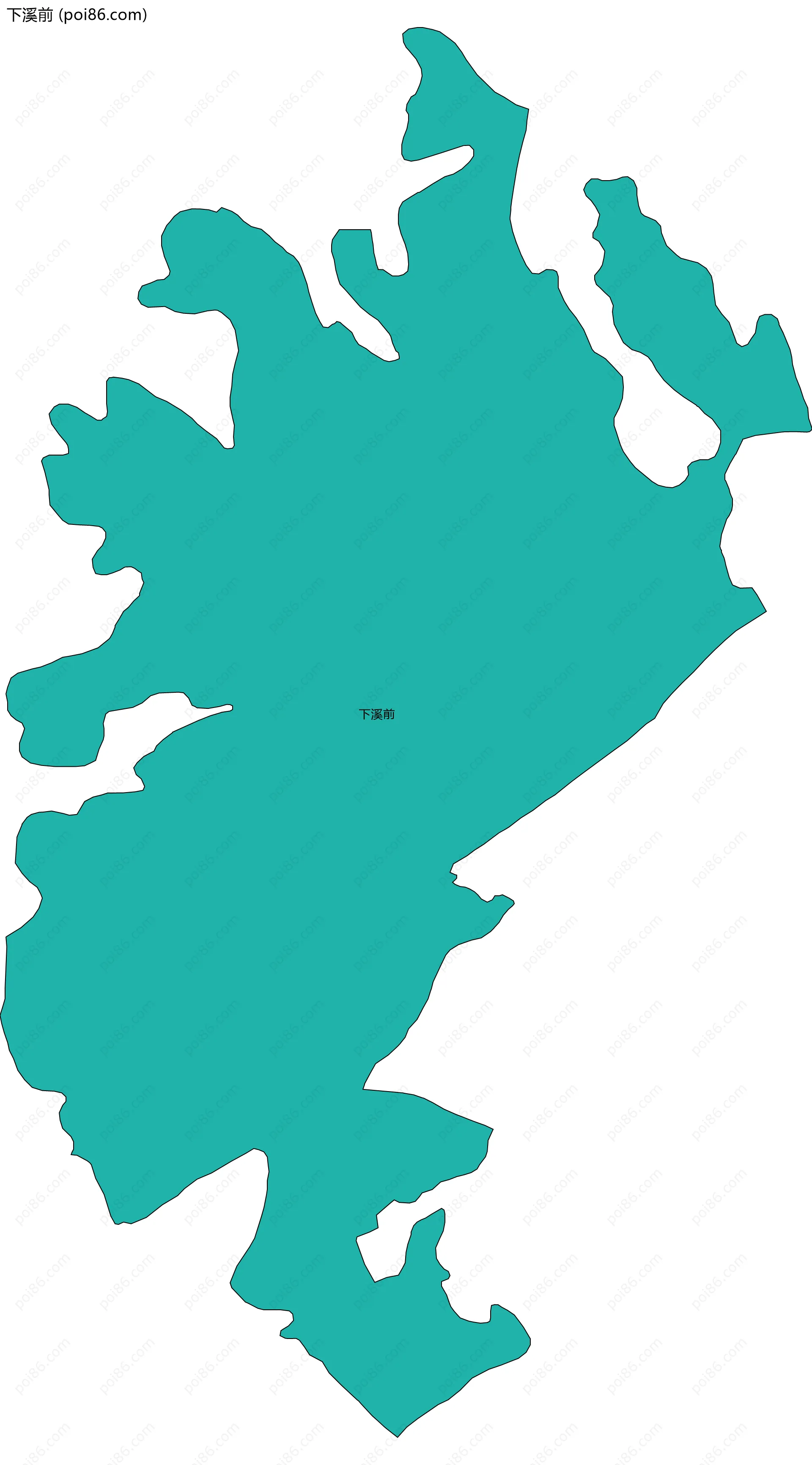 下溪前边界地图