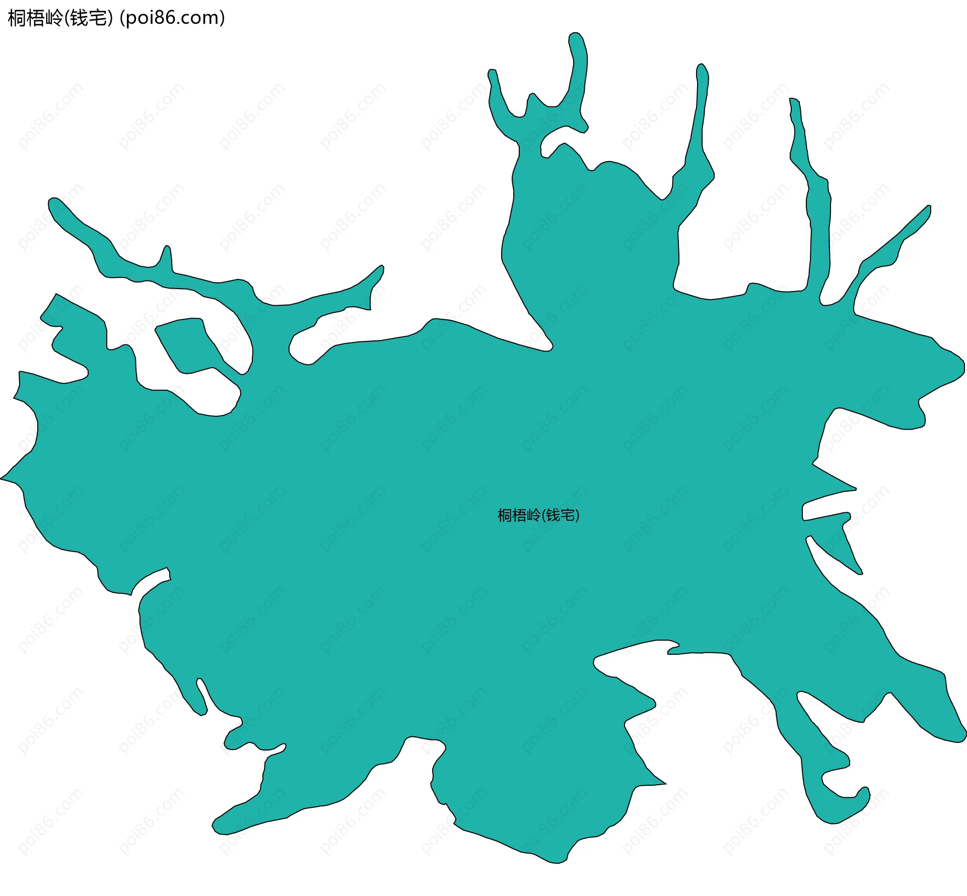 桐梧岭(钱宅)边界地图