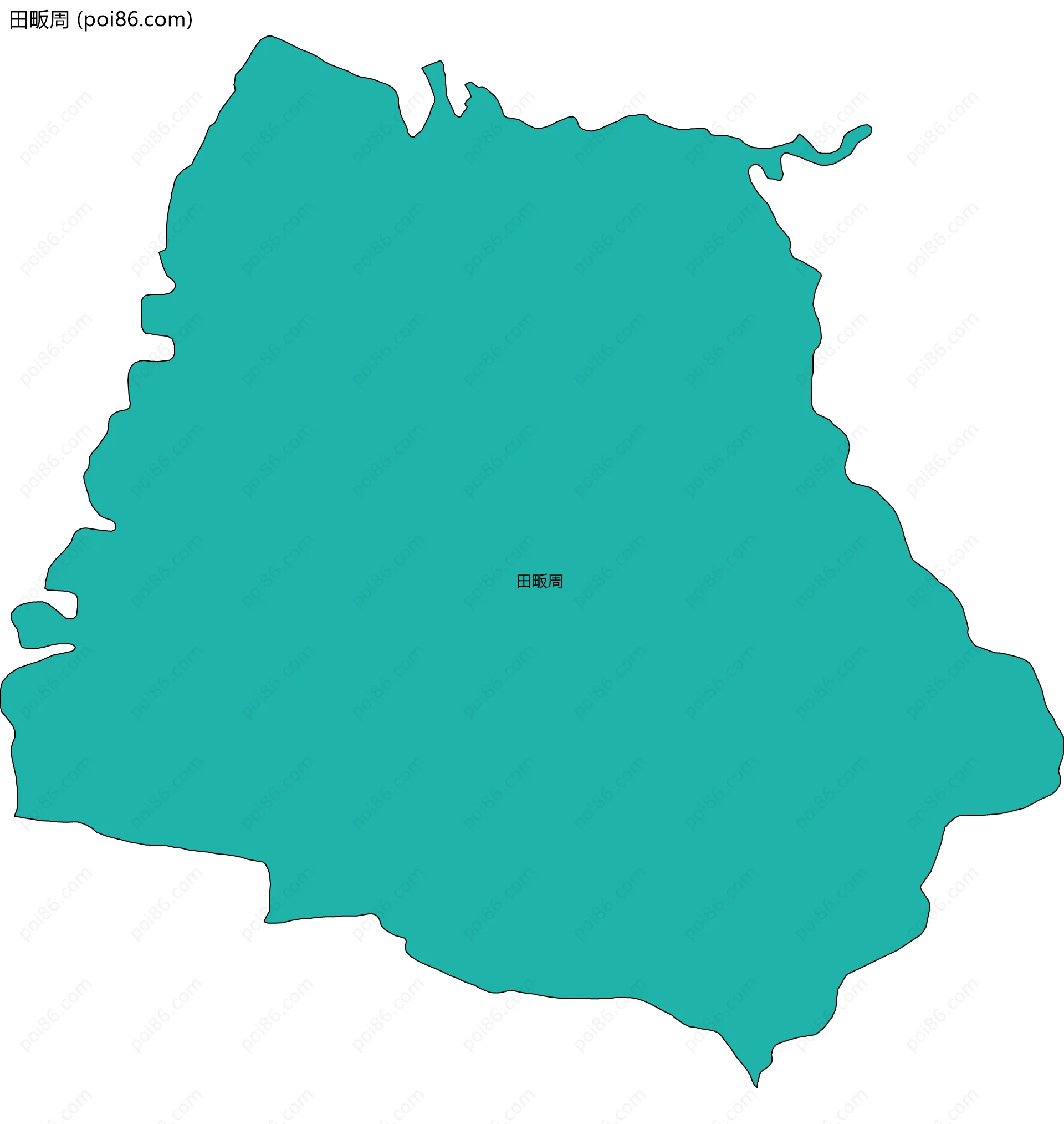 田畈周边界地图