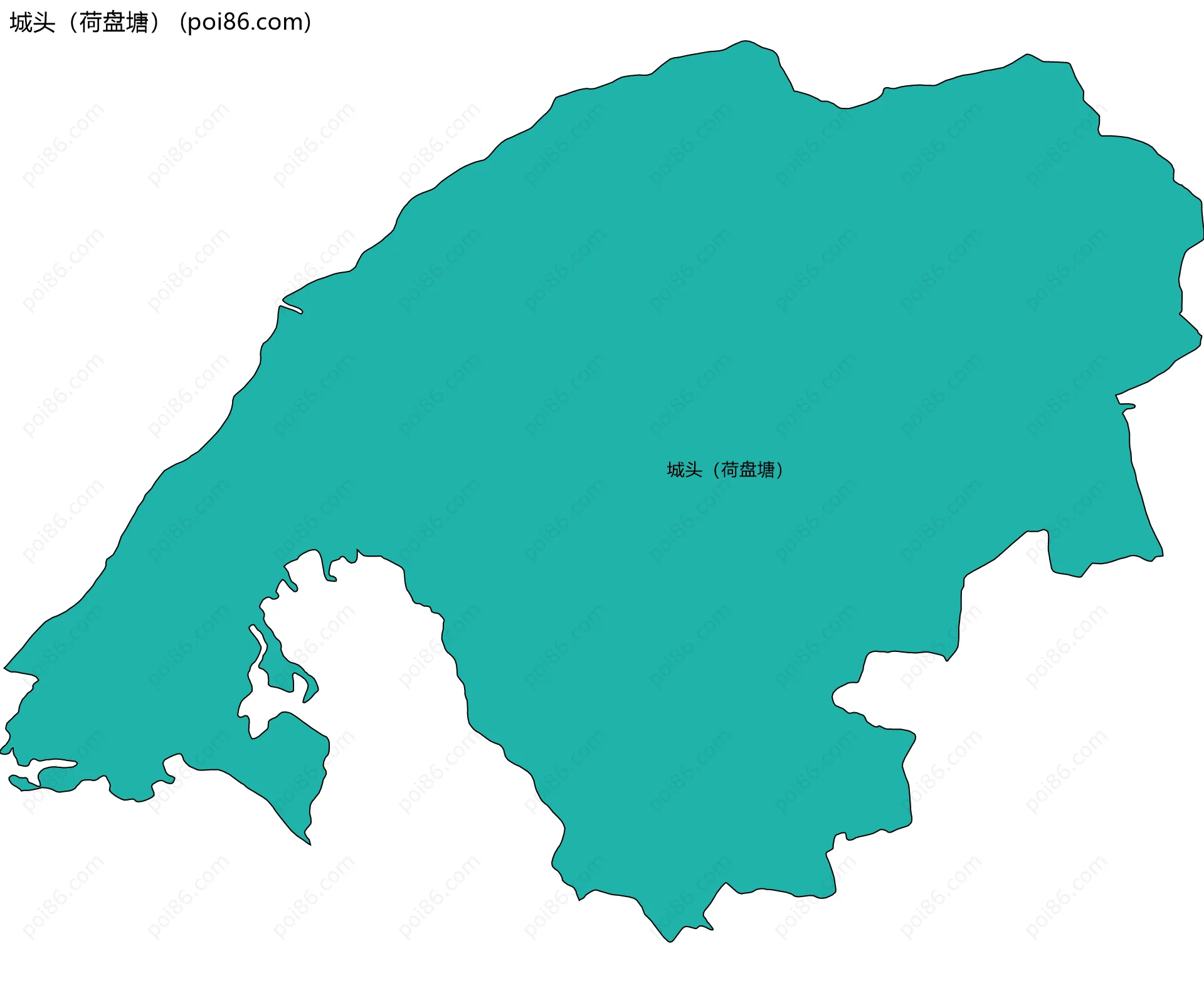 城头（荷盘塘）边界地图