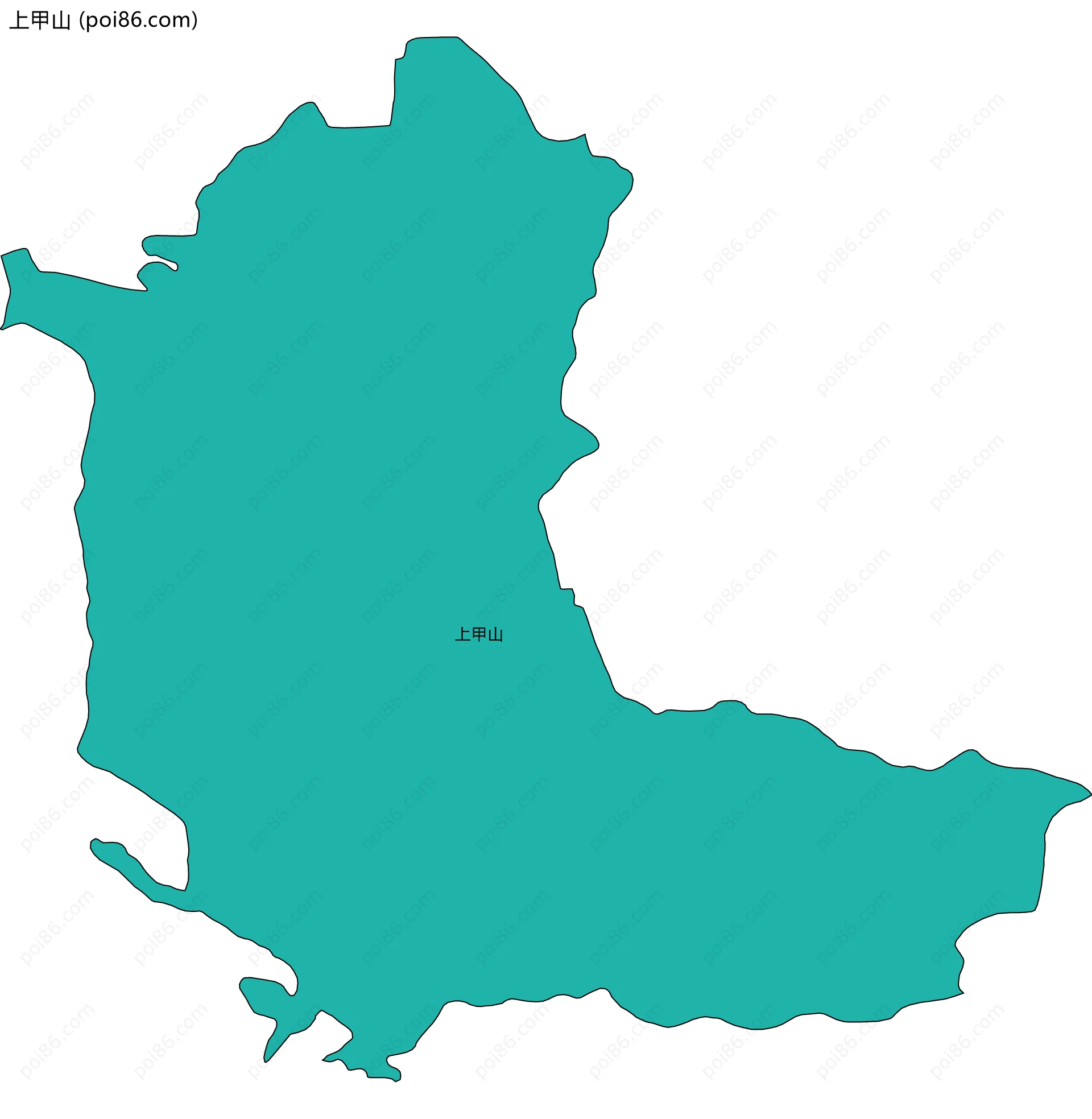 上甲山边界地图