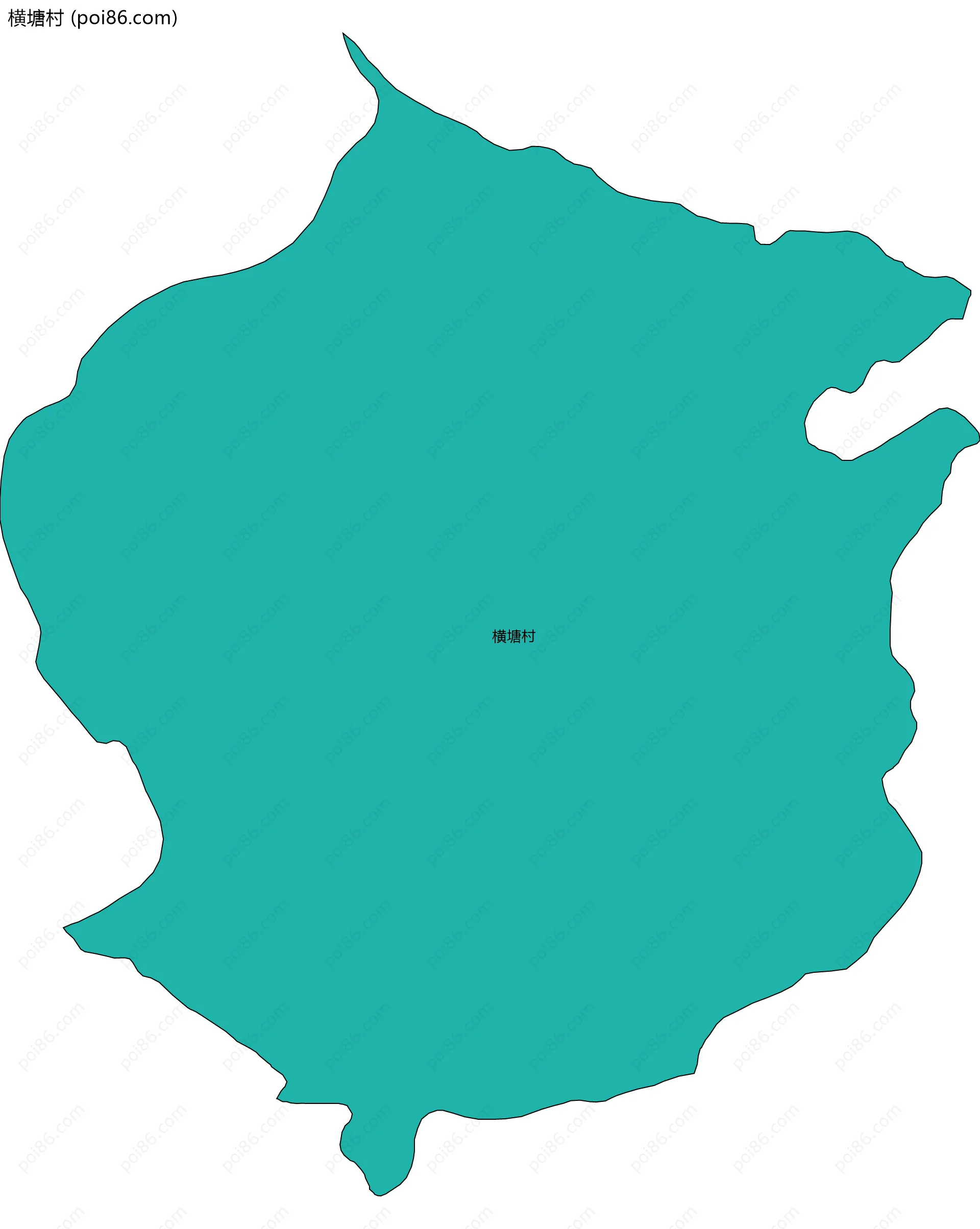 横塘村边界地图