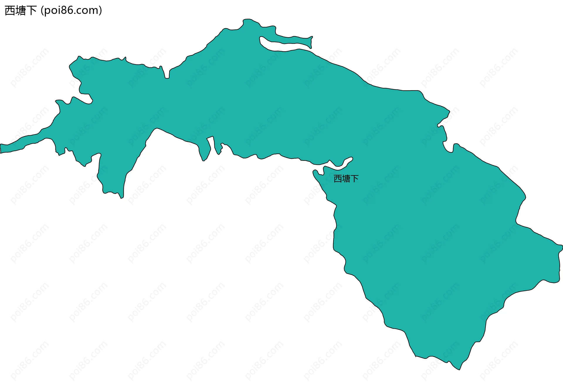 西塘下边界地图