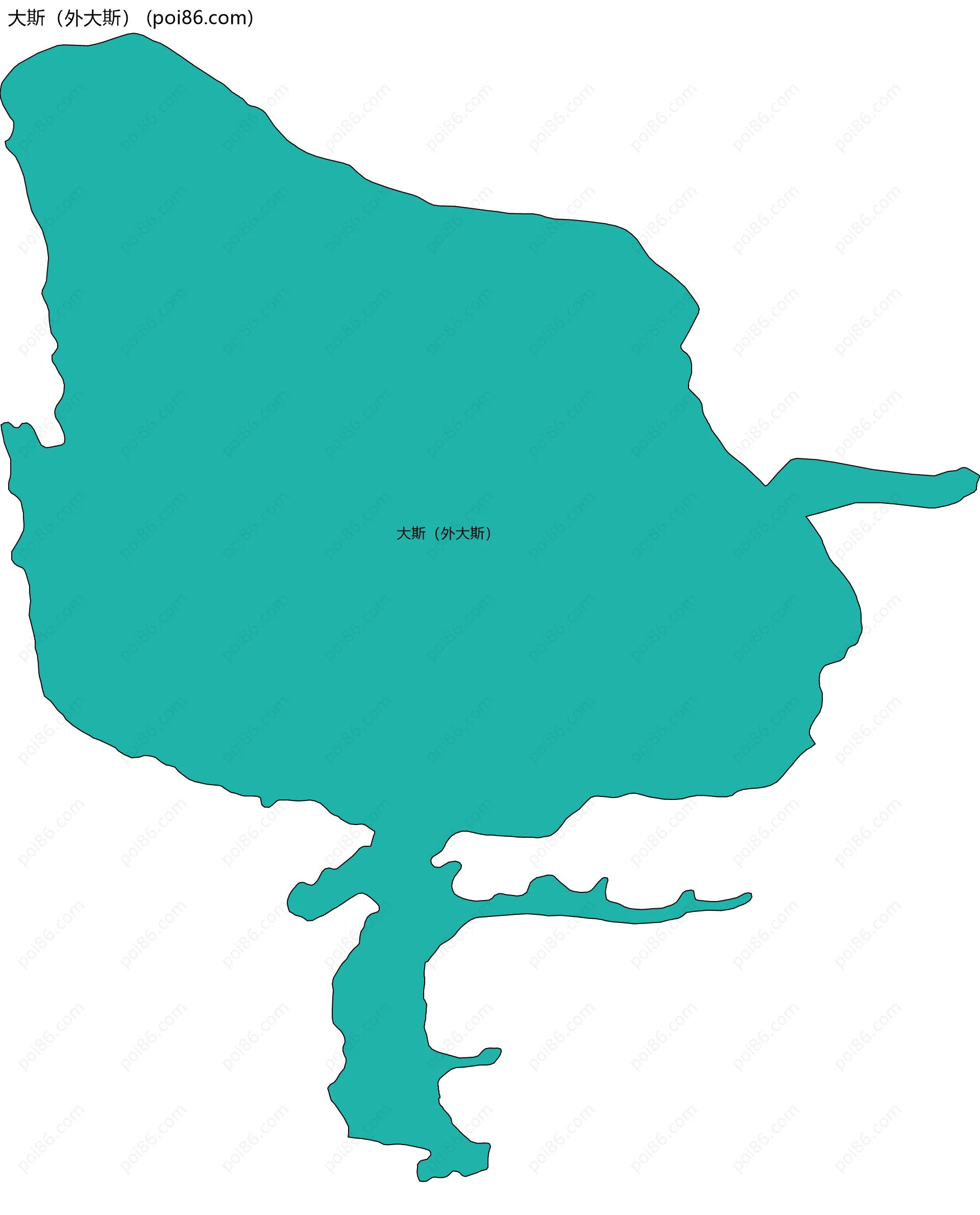 大斯（外大斯）边界地图