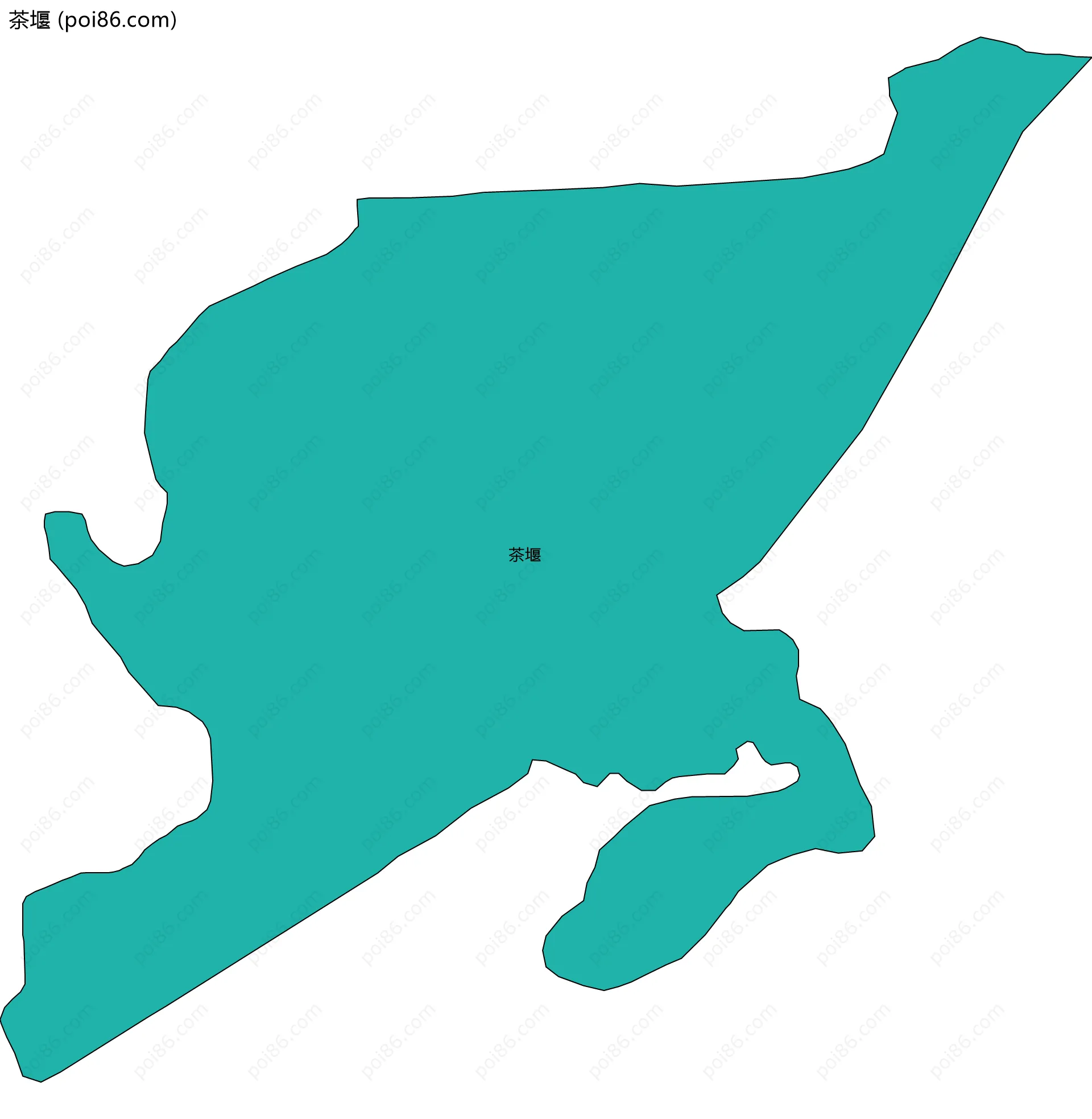 茶堰边界地图