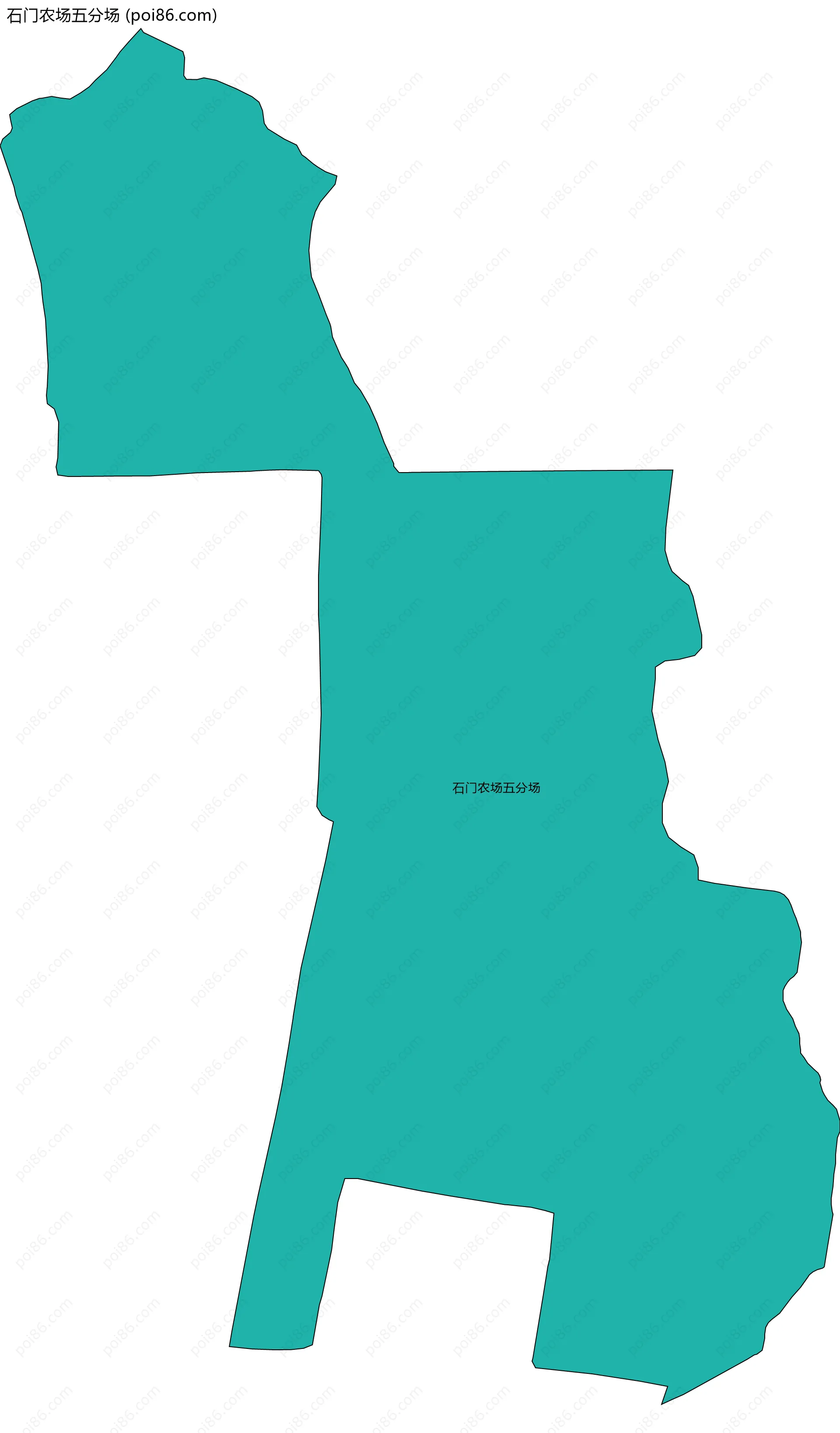 石门农场五分场边界地图