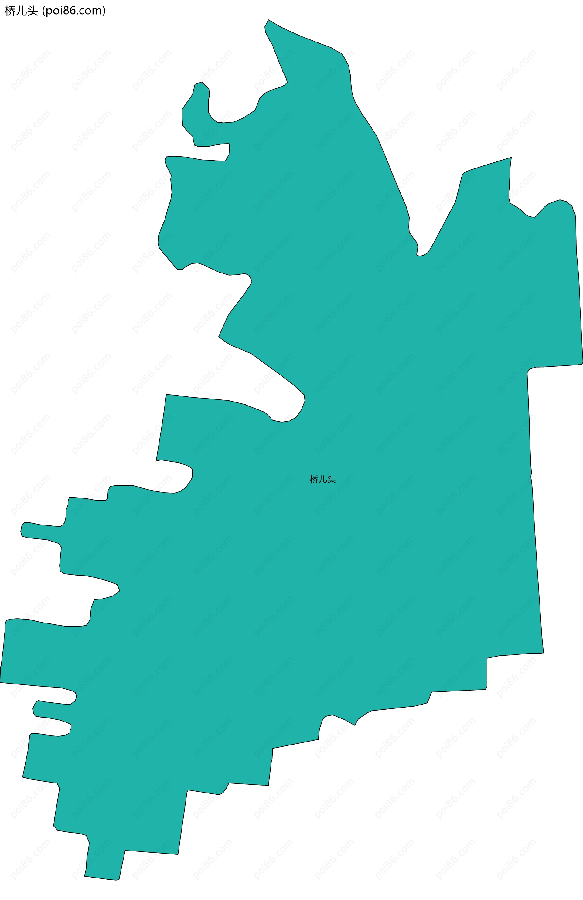 桥儿头边界地图