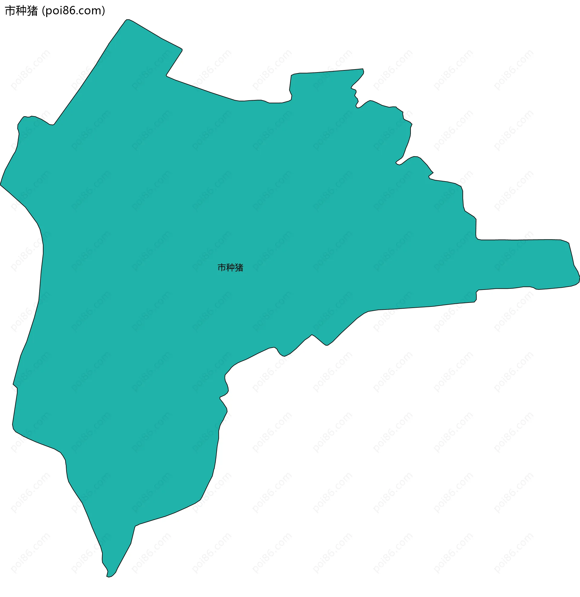 市种猪边界地图