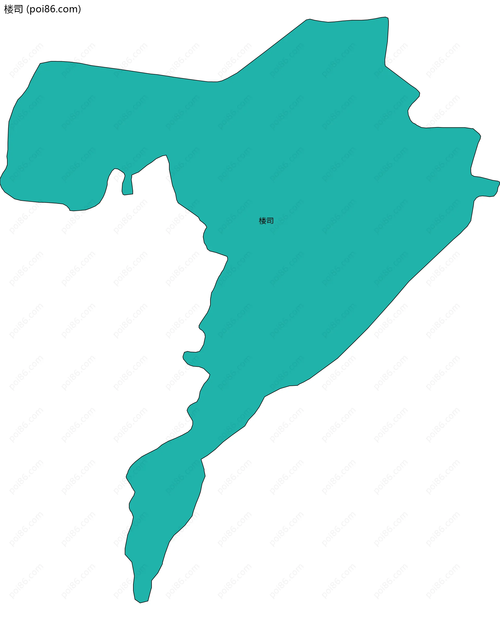 楼司边界地图
