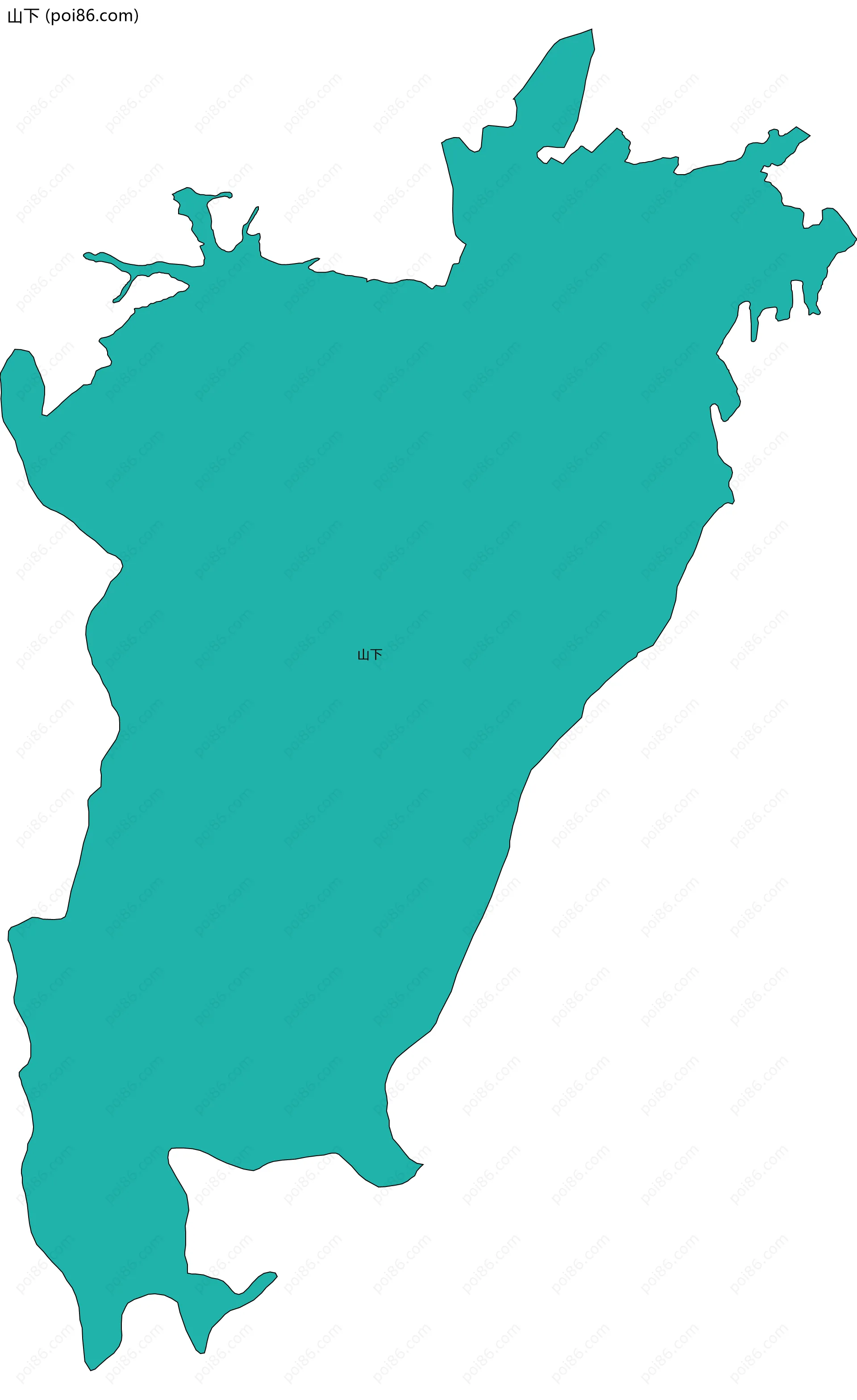 山下边界地图
