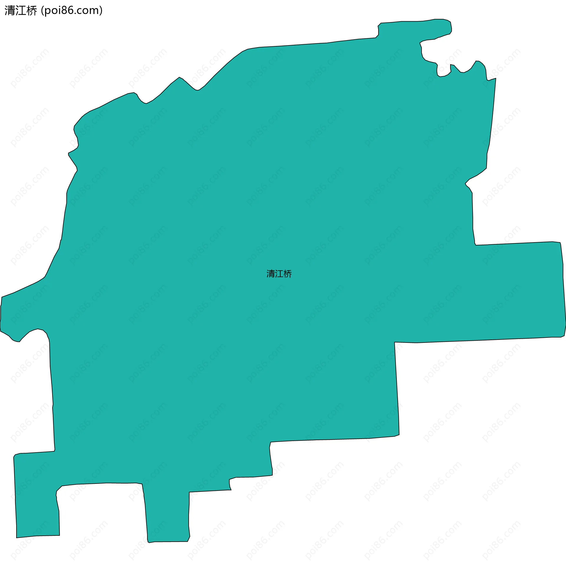 清江桥边界地图