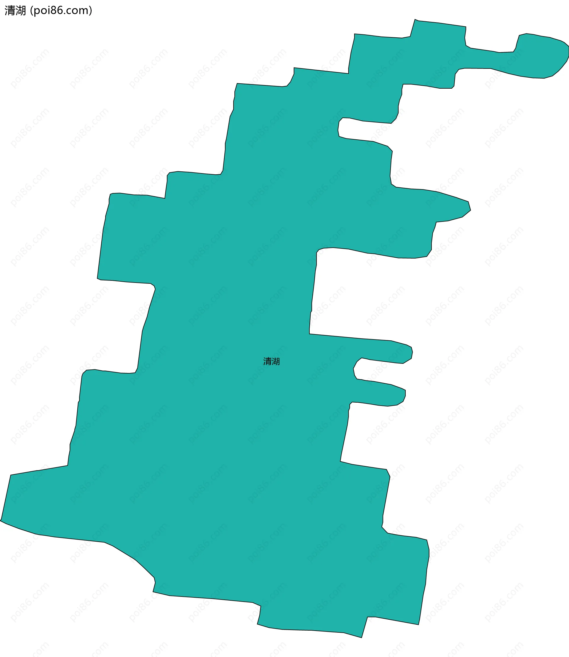 清湖边界地图