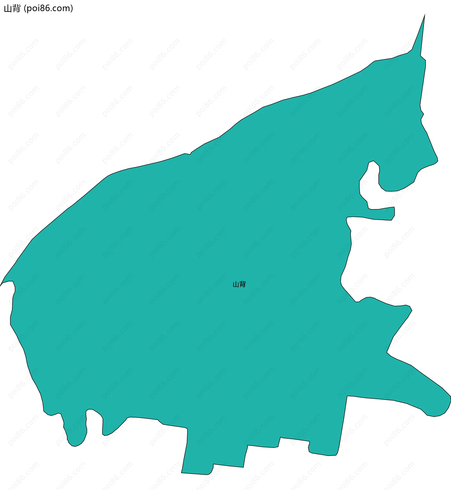 山背边界地图