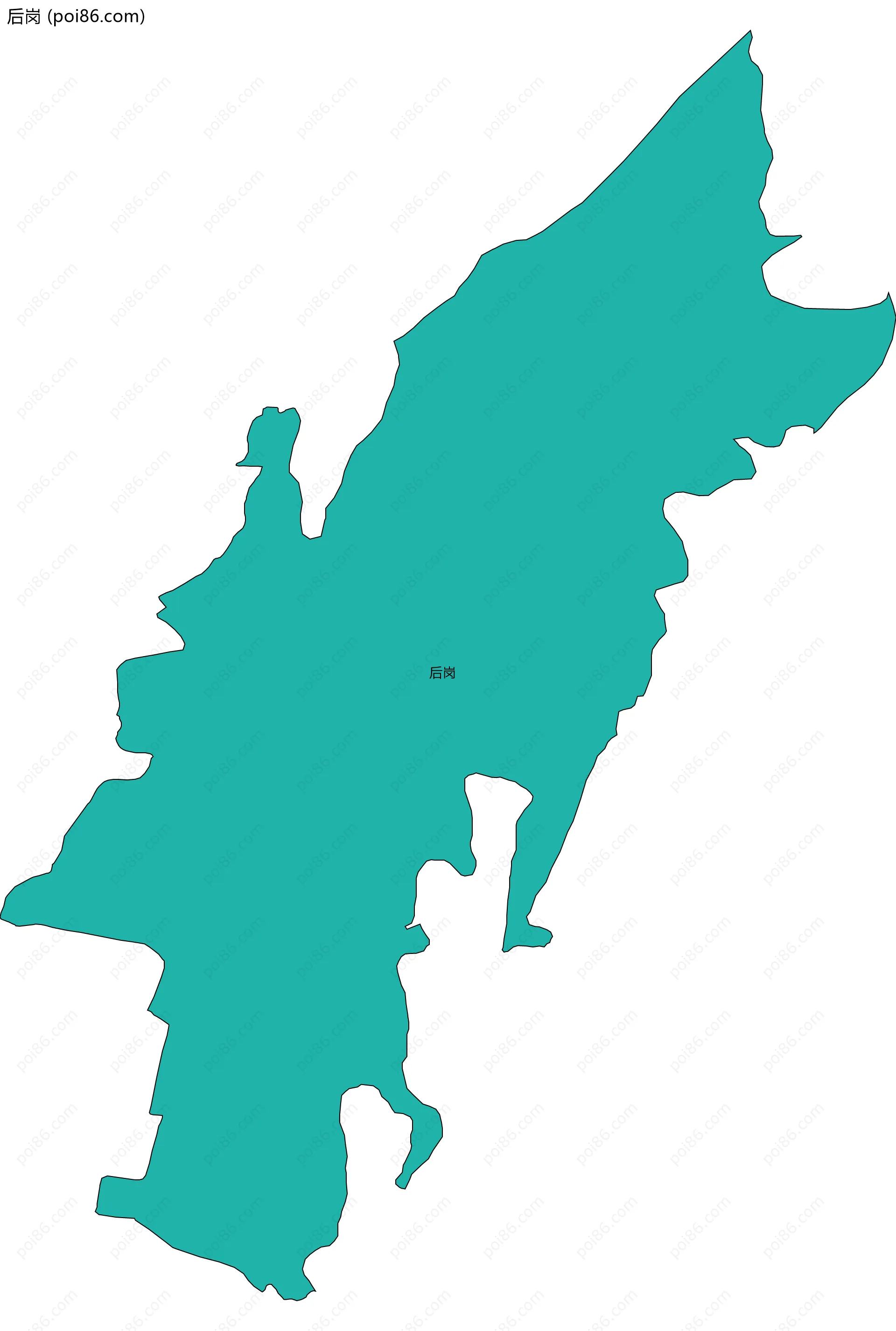 后岗边界地图