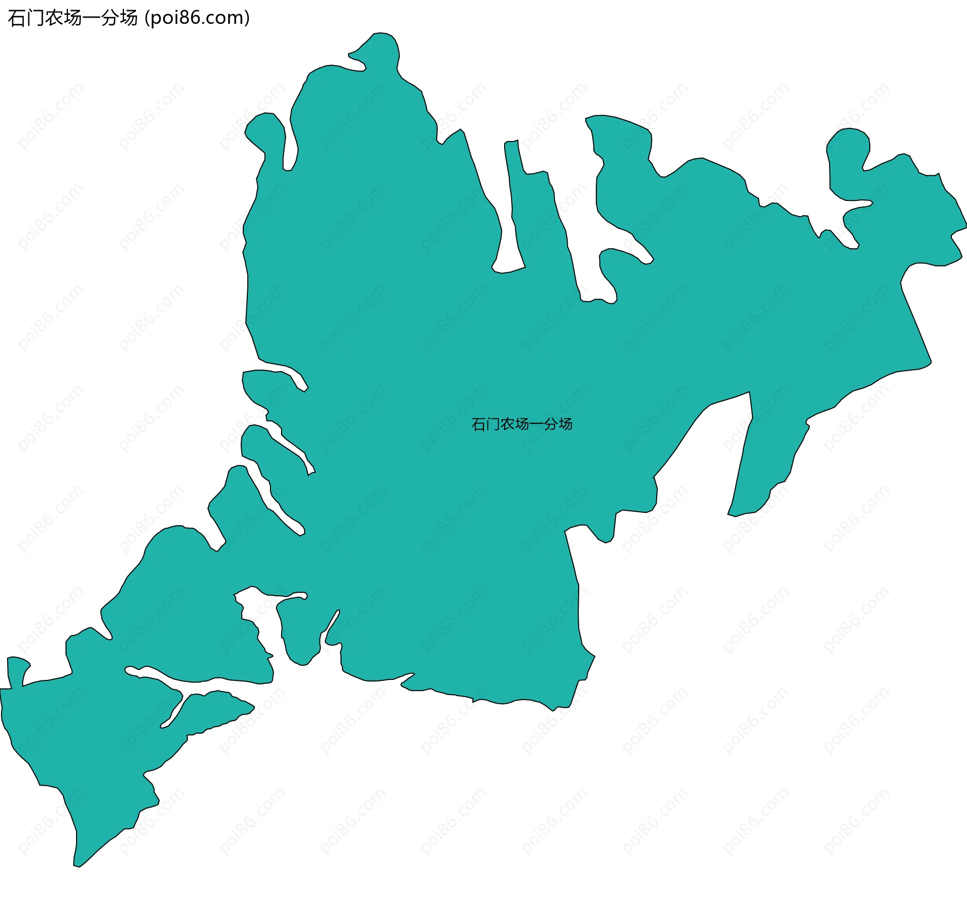 石门农场一分场边界地图