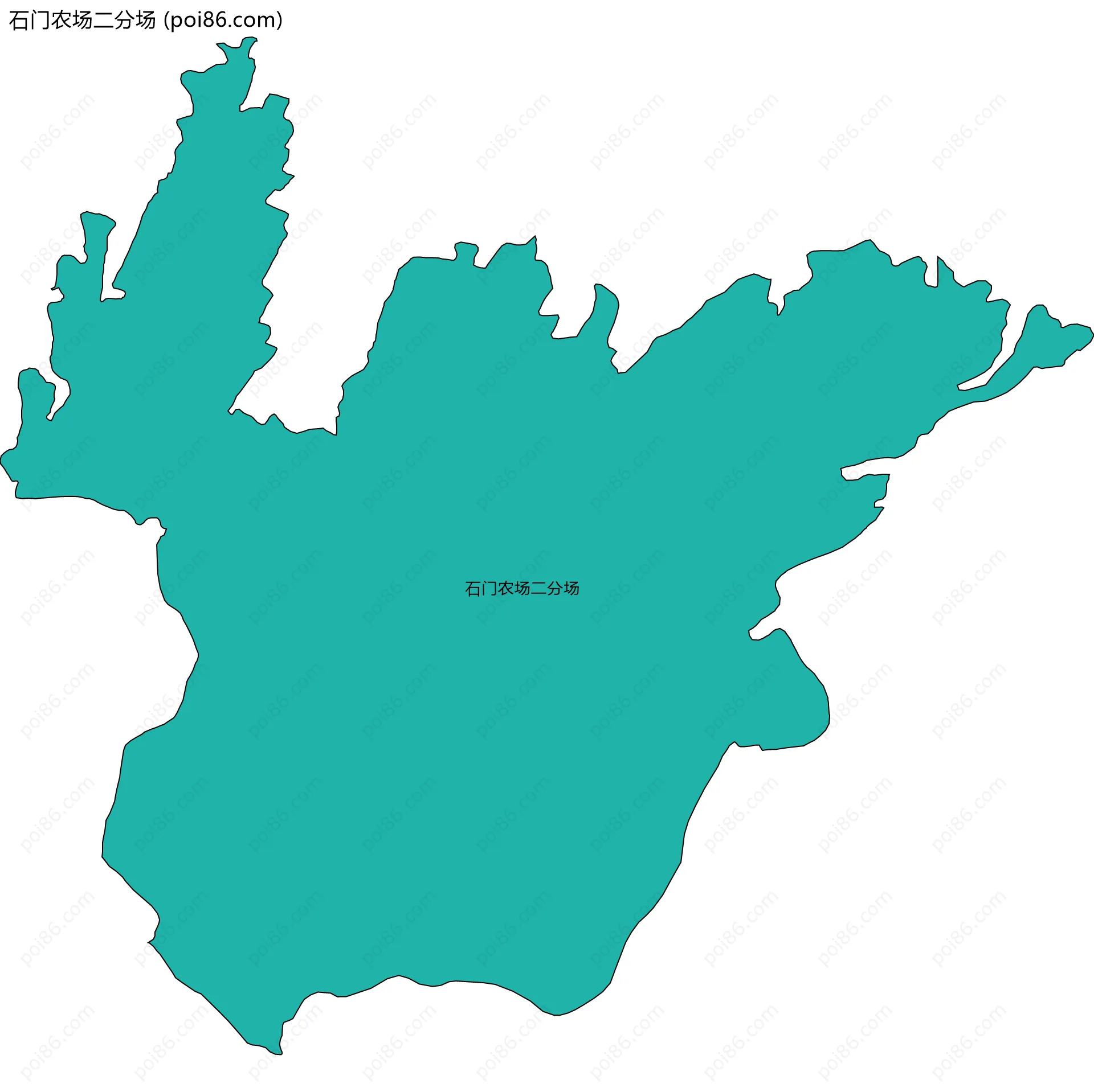 石门农场二分场边界地图